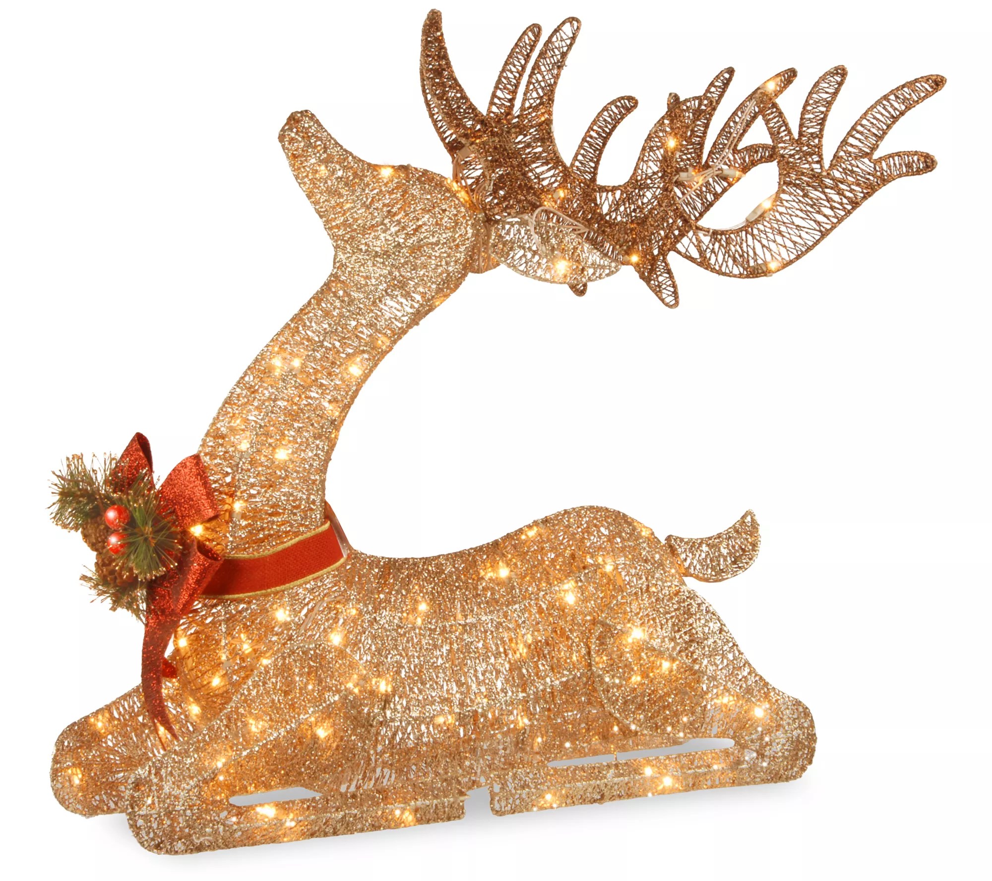 31" PreLit Resting Reindeer