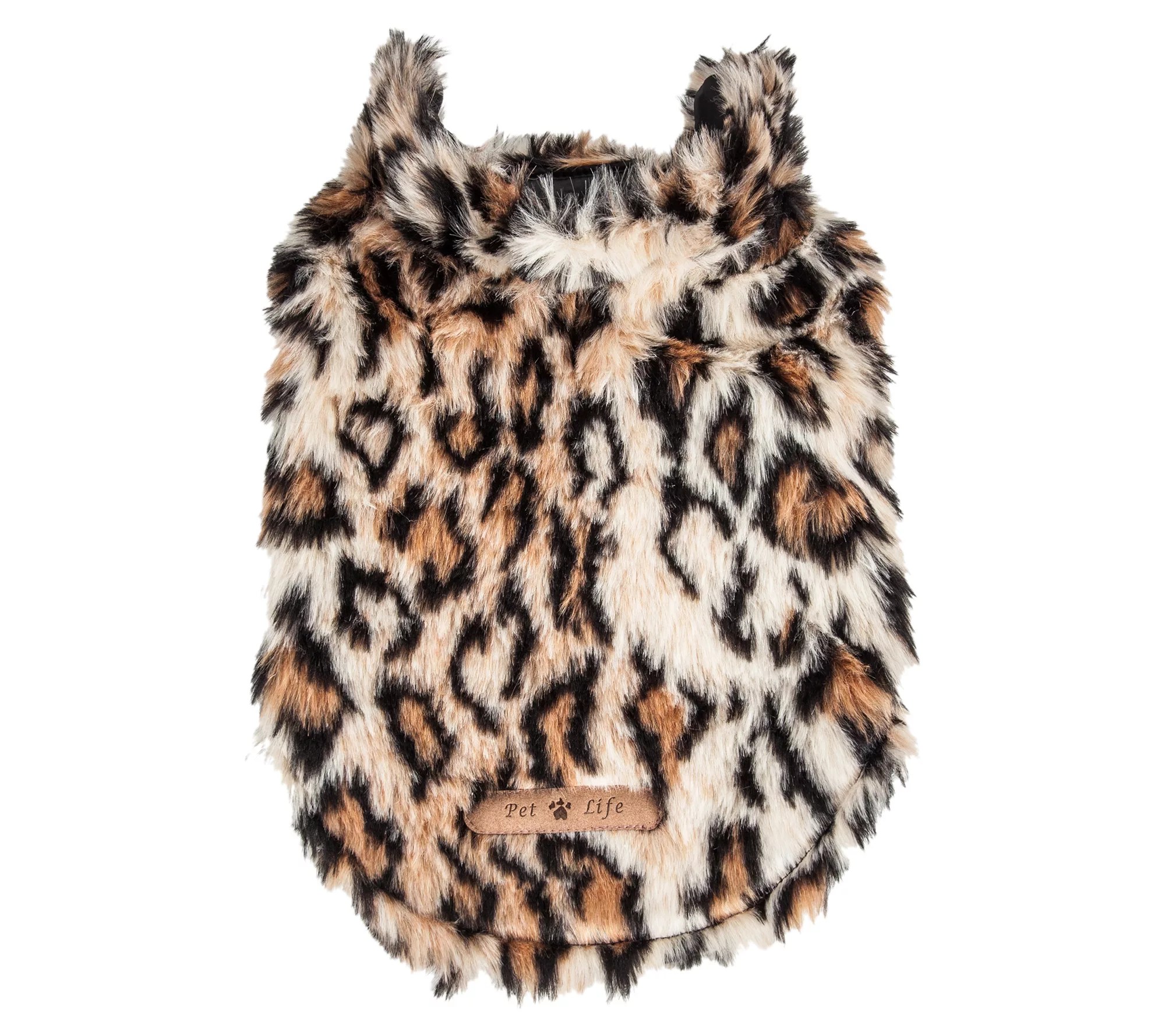 Pet Life Luxe 'LabPard' Leopard Patterned Fur Dog Coat Jacket