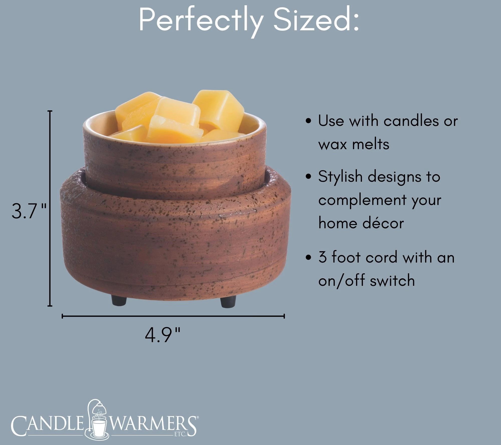 Tuscany 2In1 Wax and Candle Warmer Plus 2 WaxMelts