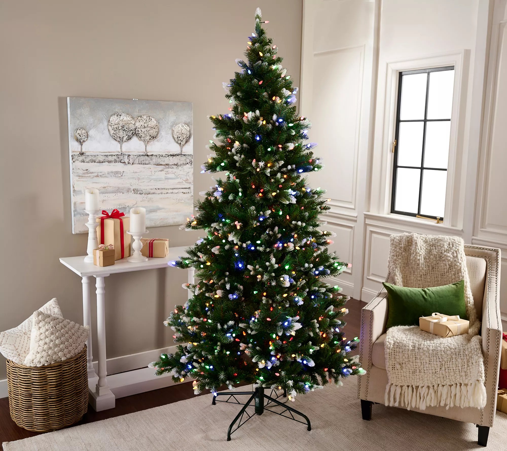 "As Is" Bethlehem Lights 7' Snow Kissed Christmas Tree