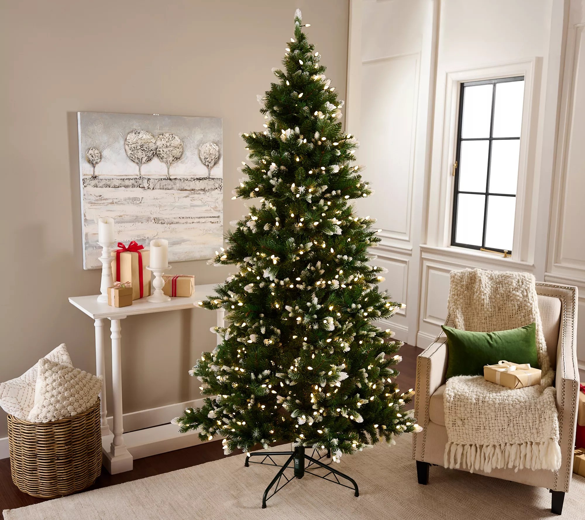 "As Is" Bethlehem Lights 7' Snow Kissed Christmas Tree