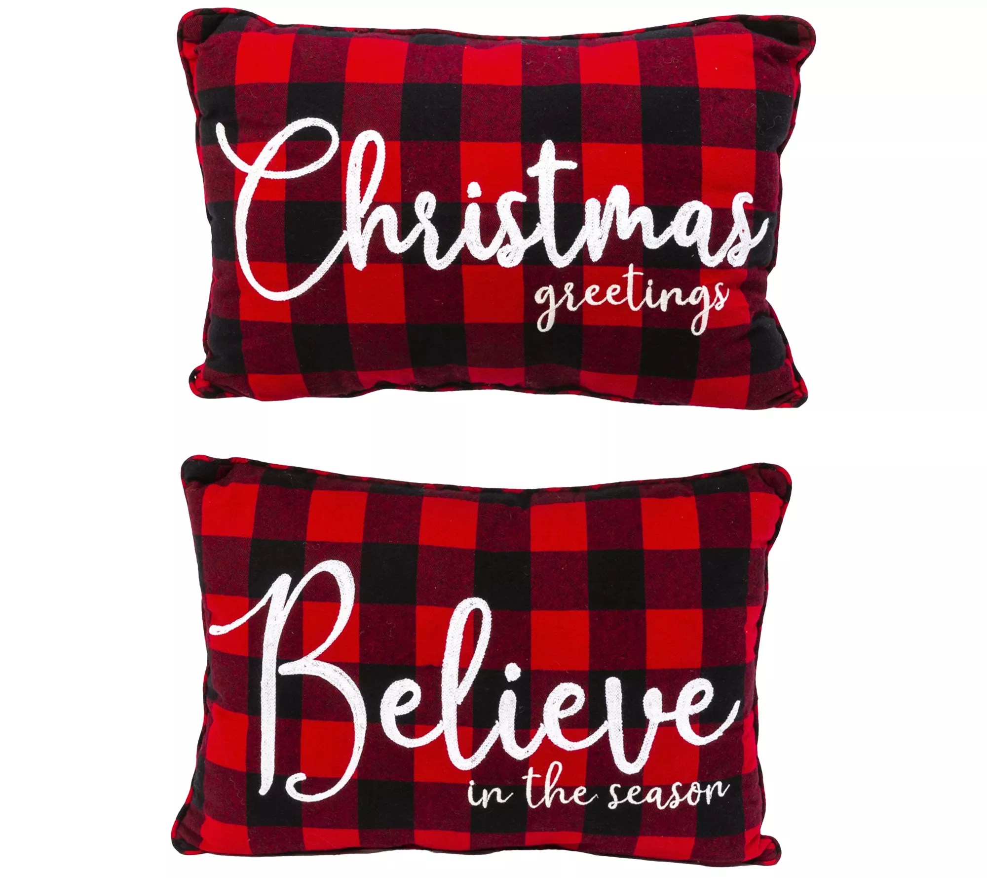 Set of 2 20in Embroidered Holiday Design Pillow by Gerson Co