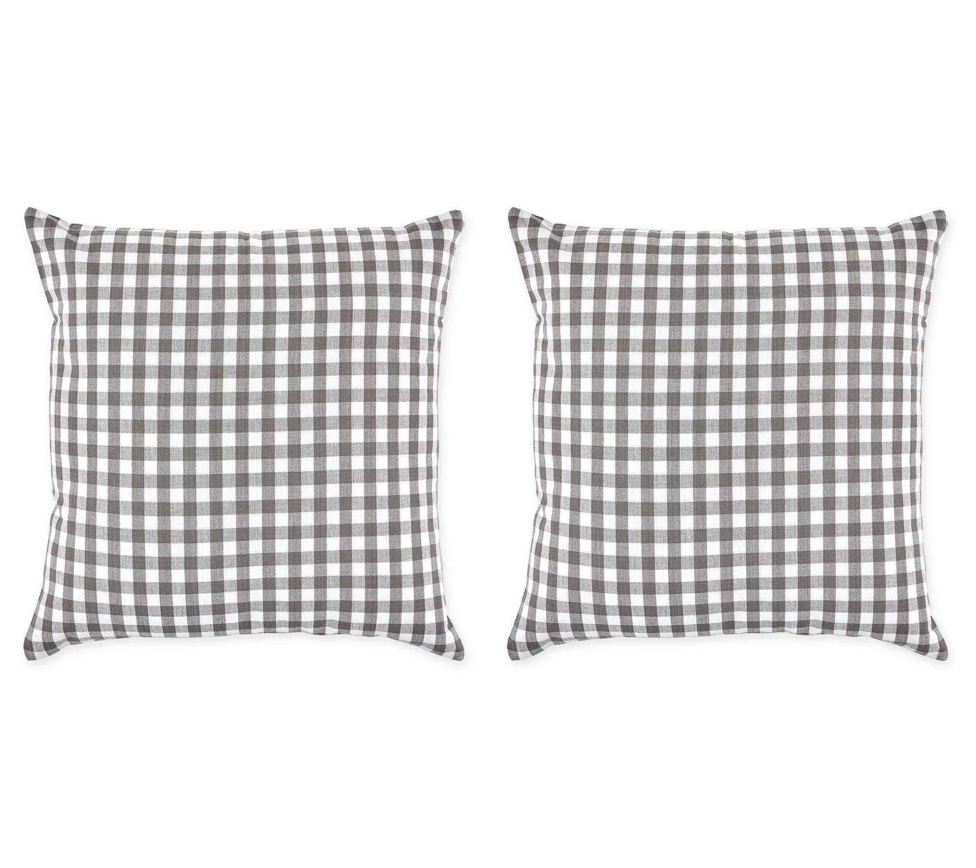Design Imports Gingham Pillow Covers S/2