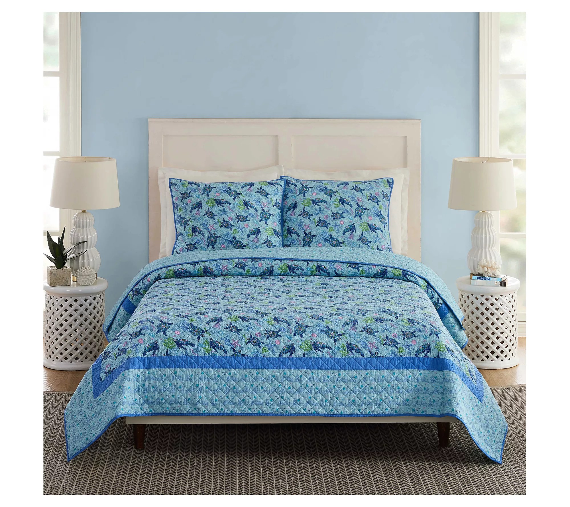 Vera Bradley Turtle Dream 2Piece Twin Quilt Set