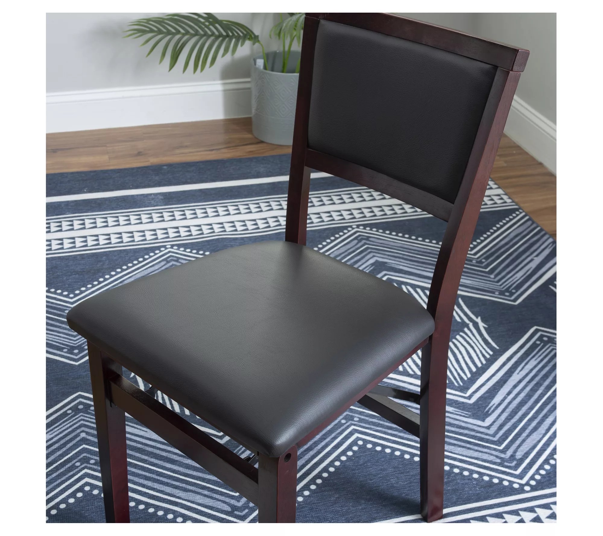 Linon Home Deco r Set of 2 Kase y Pad Back Fold ing Chairs