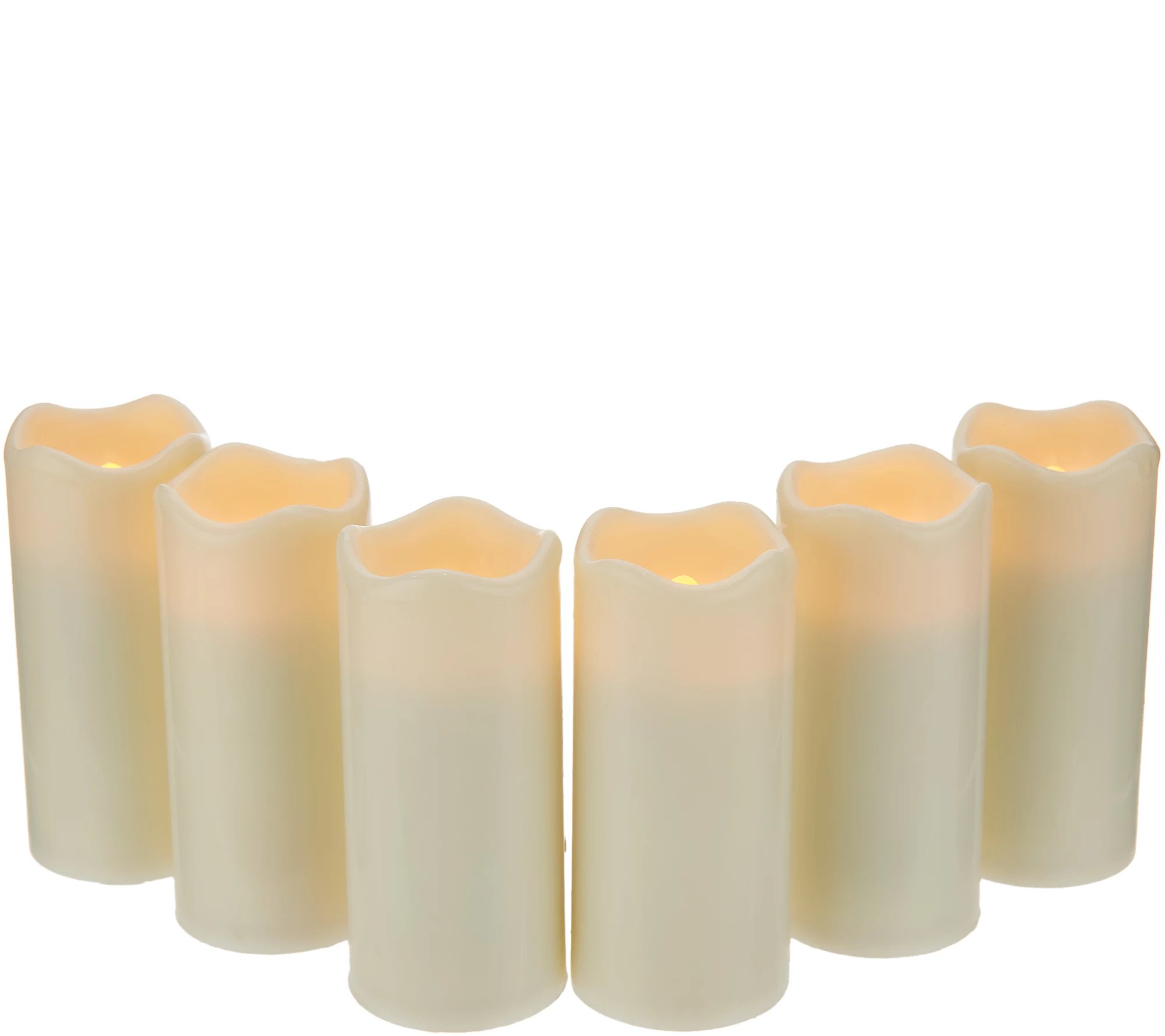 Pacific Accents Set of 6 Melted Top Flameless Votive Candles