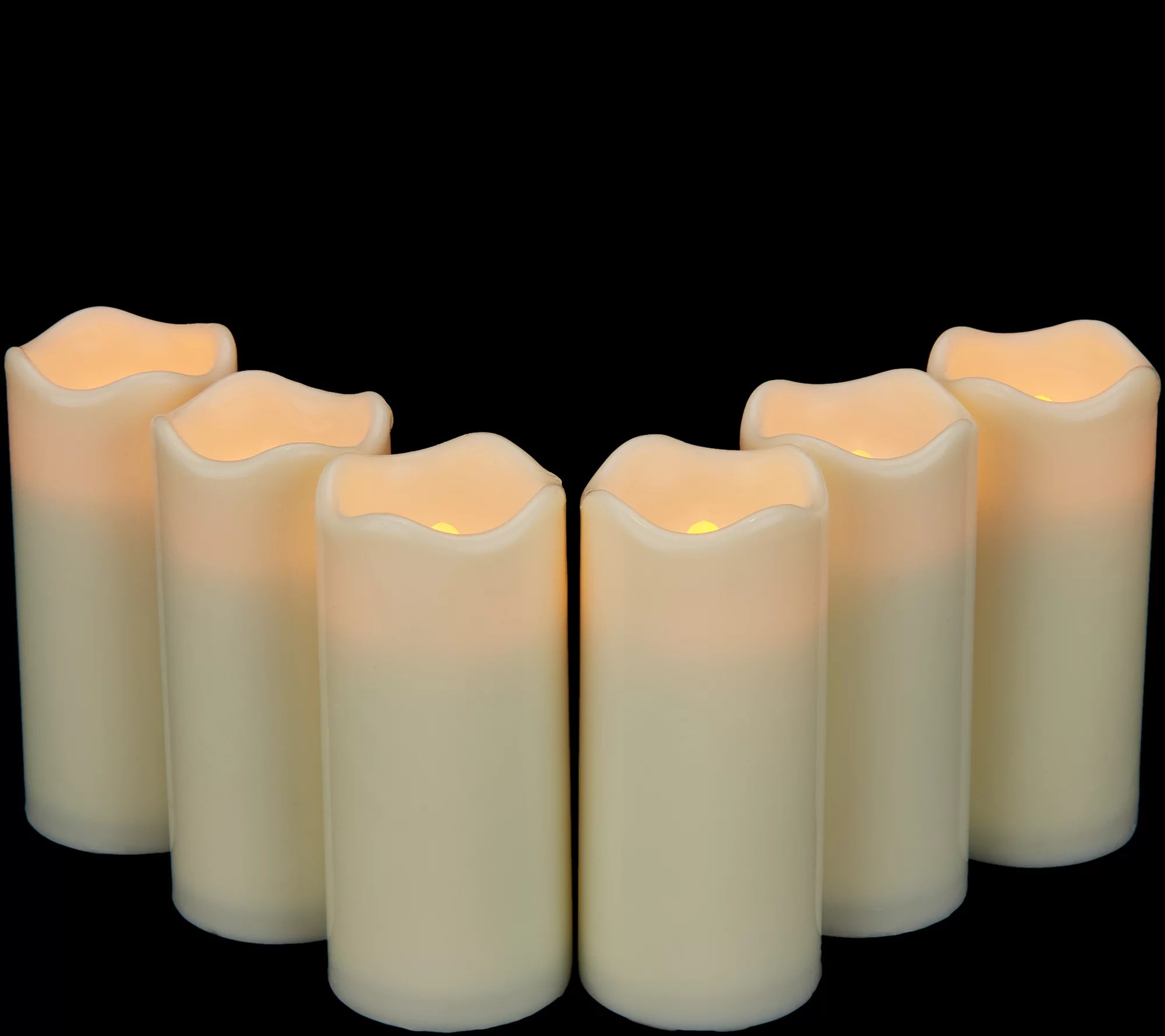 Pacific Accents Set of 6 Melted Top Flameless Votive Candles