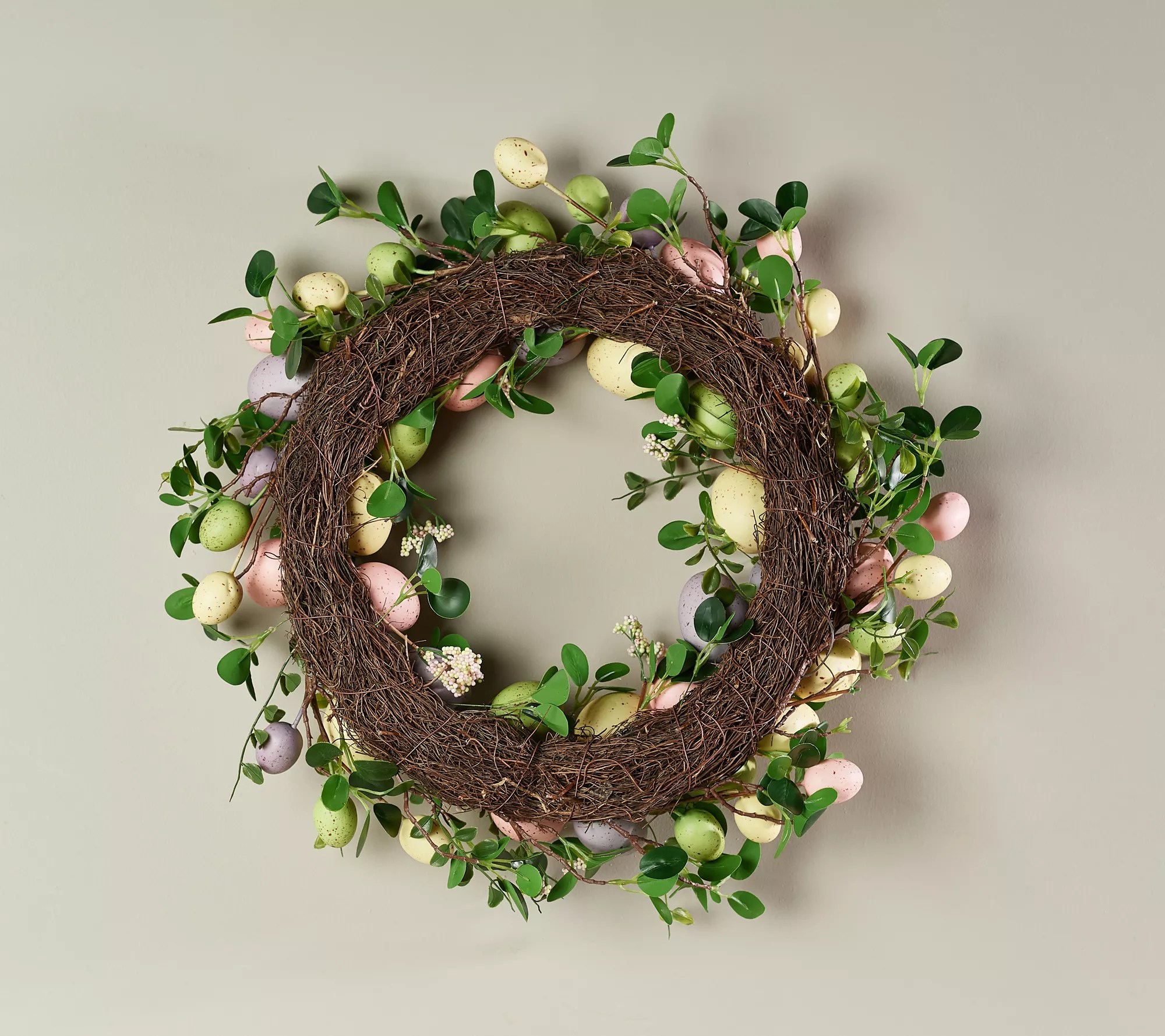"As Is" 22" Easter Egg and Boxwood Wreath by Valerie