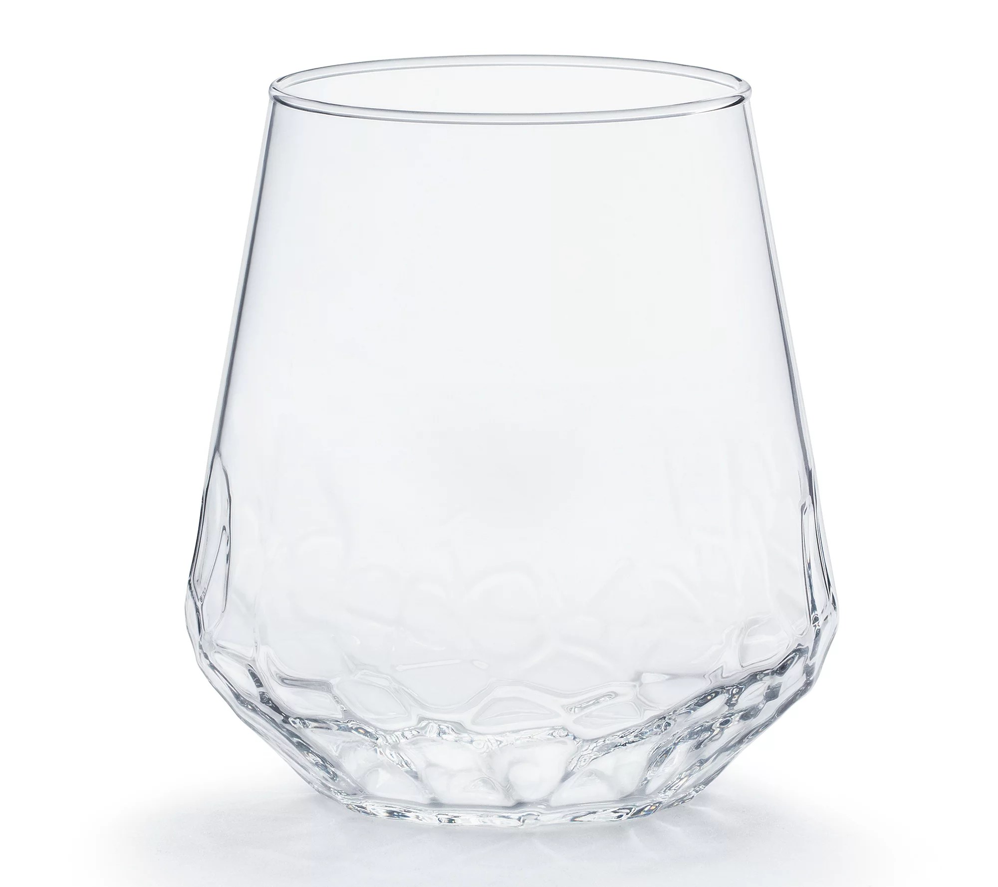 Libbey Hammered Stemless Wine Glasses, Set of 8