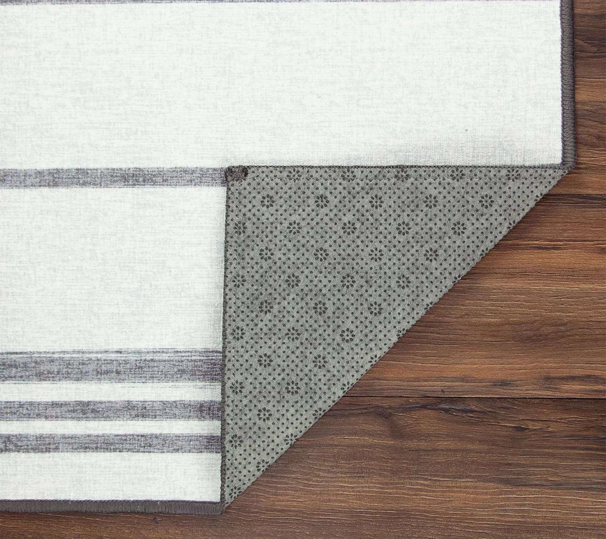 My Magic Carpet Washable Runner Rug Stripe GrayWhite 2.5x7