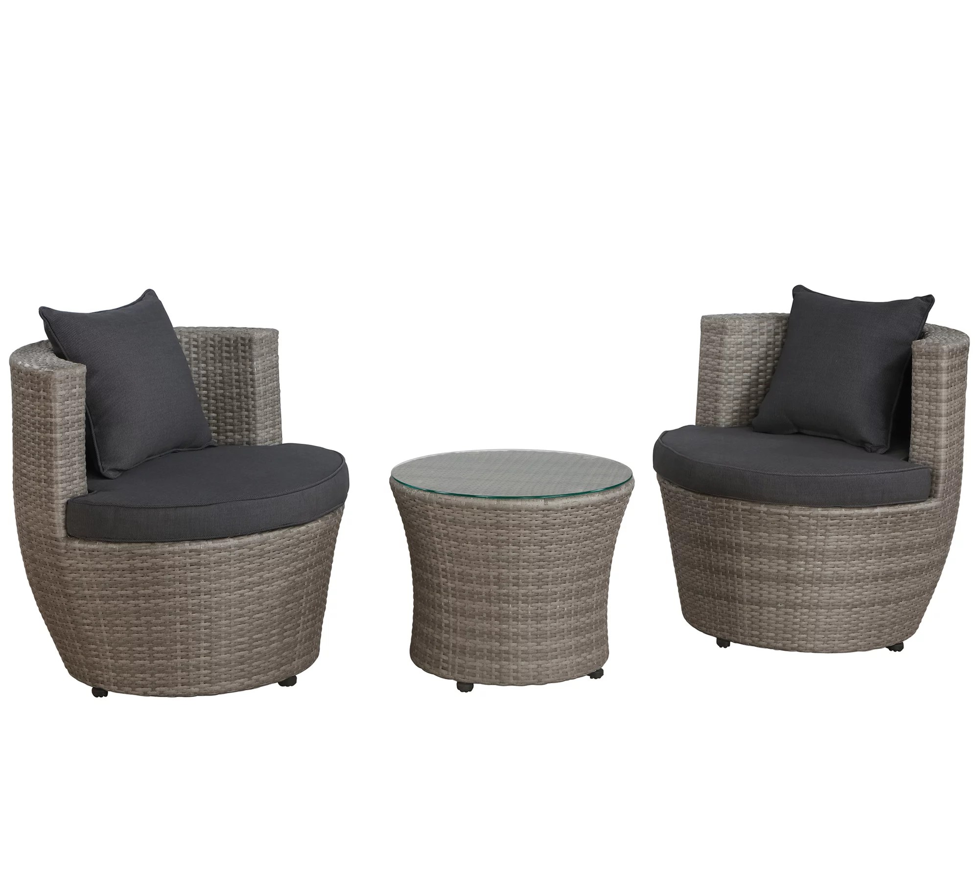 Alaterre Furniture Bistro Set with Two Chairs and Table
