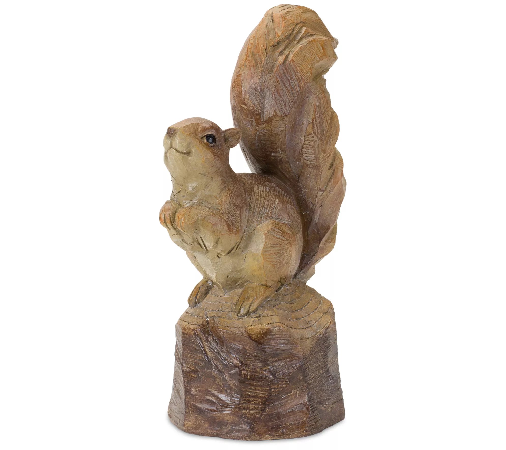 Melrose Perched Squirrel on Tree Stump Figurine Set of Two