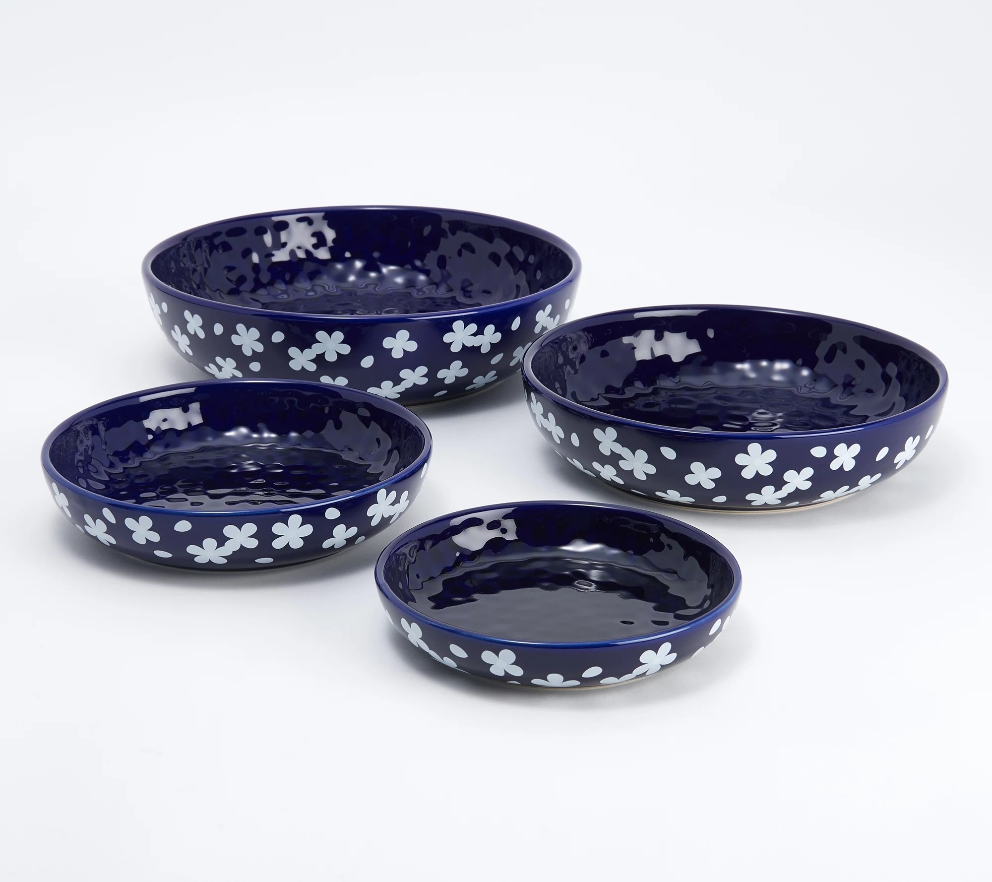 "As Is" Temptations Fields of Flowers Set of 4 Bowls