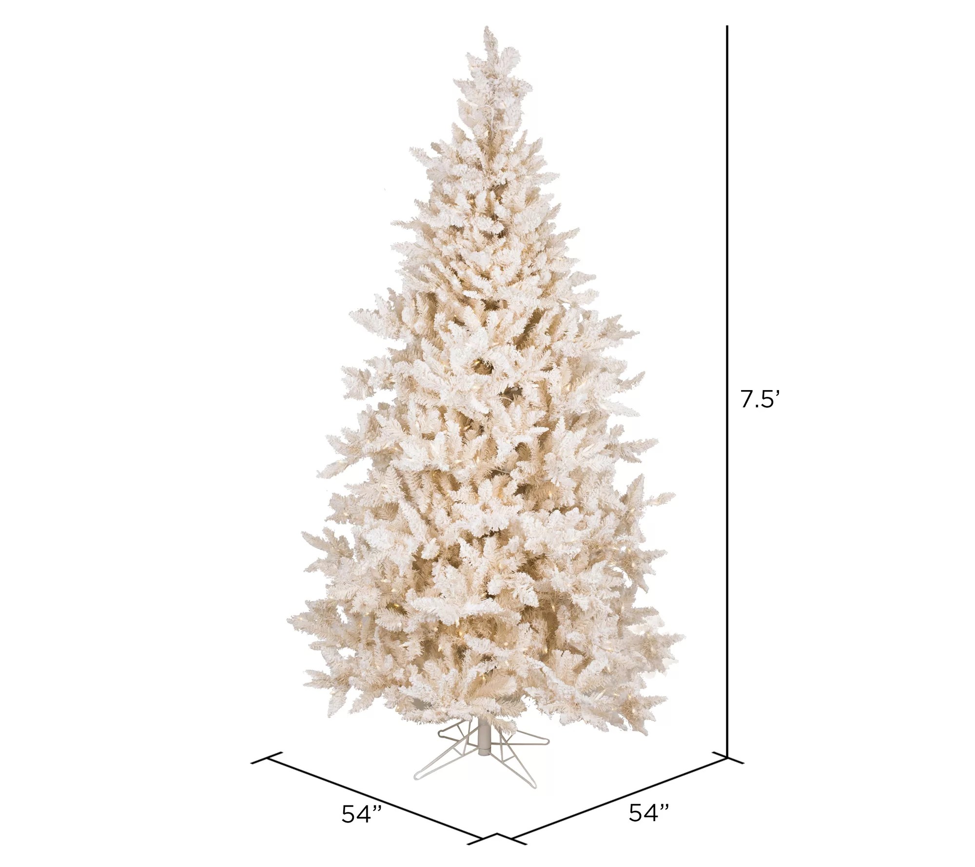 Vickerman 7.5' Flocked Vintage Fir Artificial C hristmas Tree
