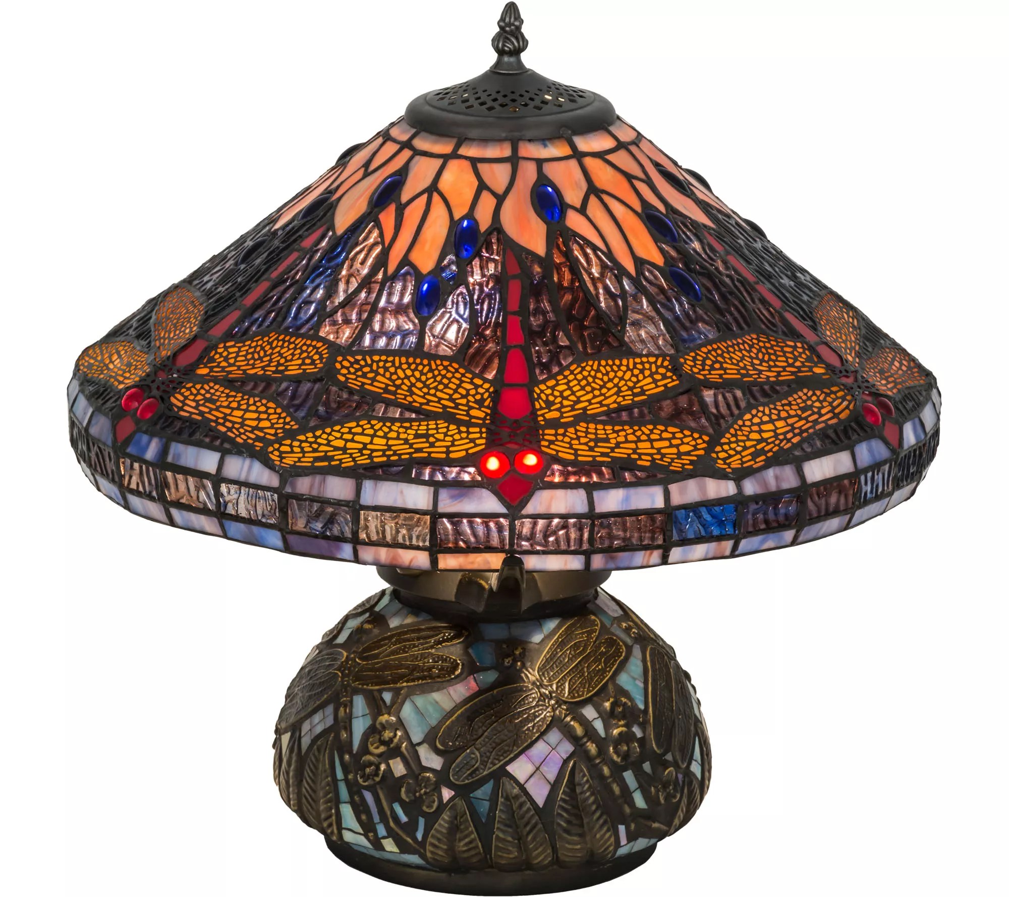 Meyda TiffanyStyle 16" Hanginghead Dragonfly Table Lamp
