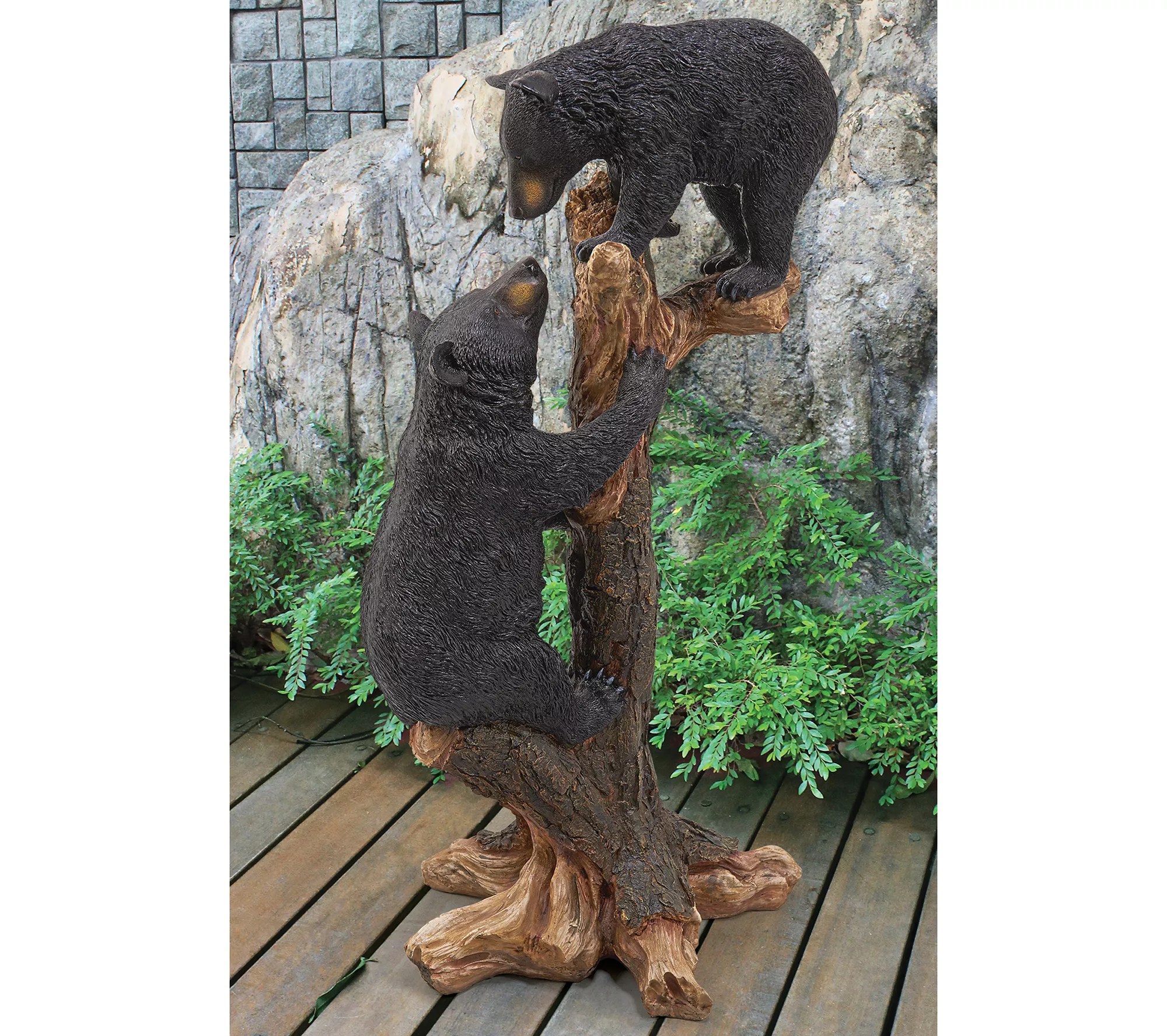 Design Toscano Climbing Cubs Black Bear Statue