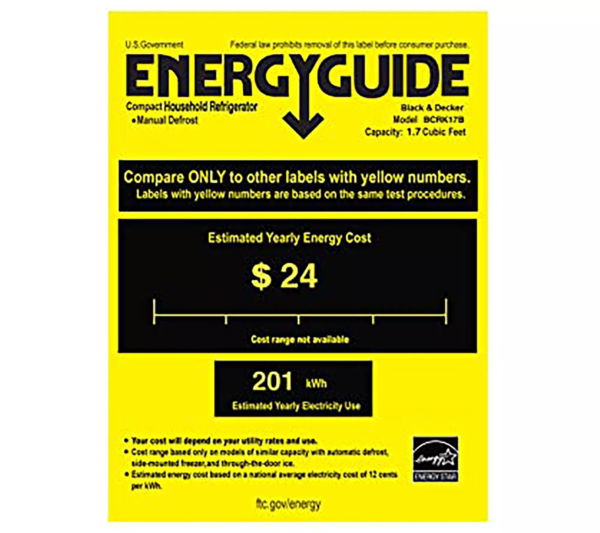 BLACK + DECKER Mini Fridge with Freezer