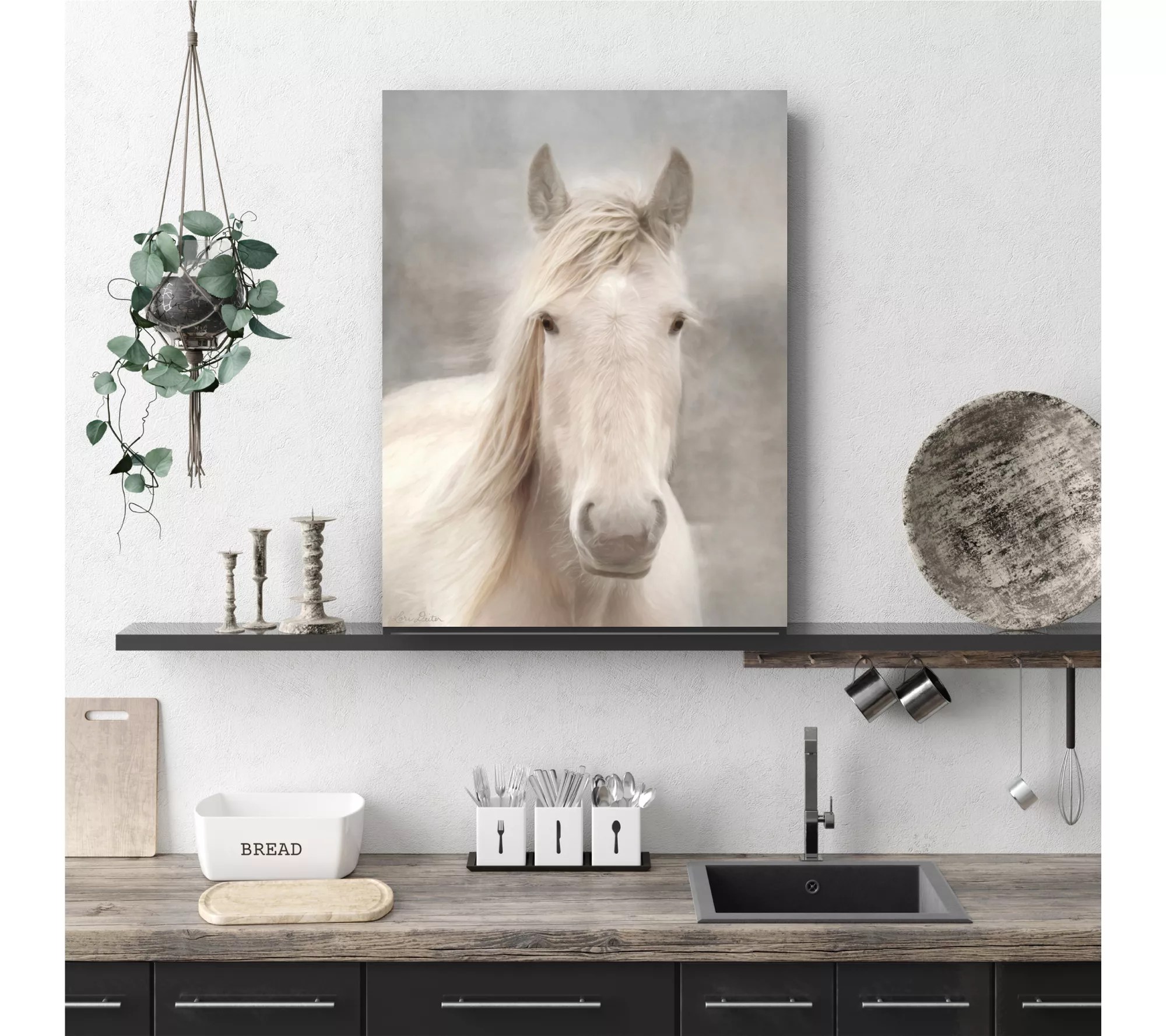 Courtside Market White Beauty I 16x20 Canvas Wall Art