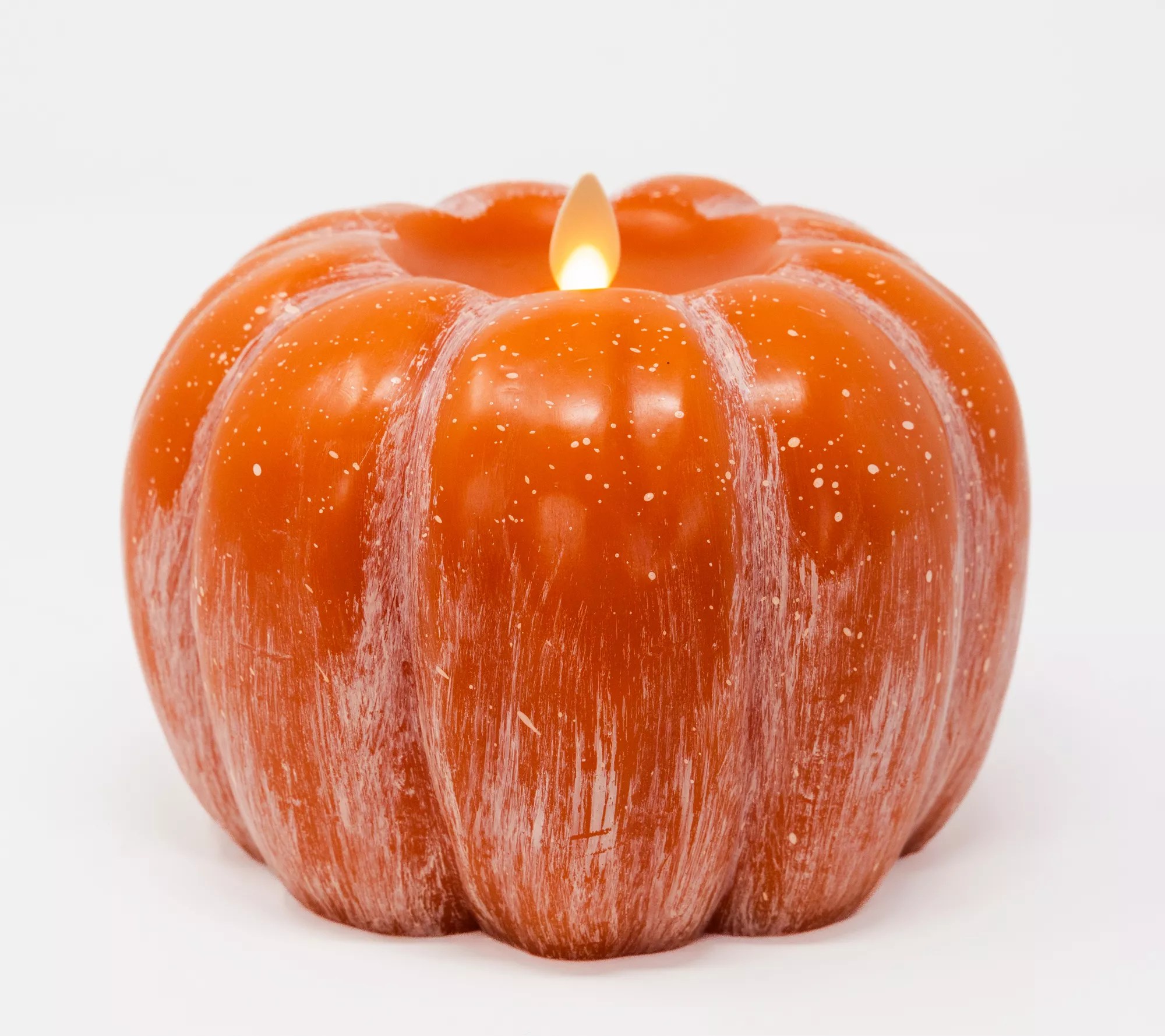 Luminara Pumpkin Figural Flameless Candle withRemote Control