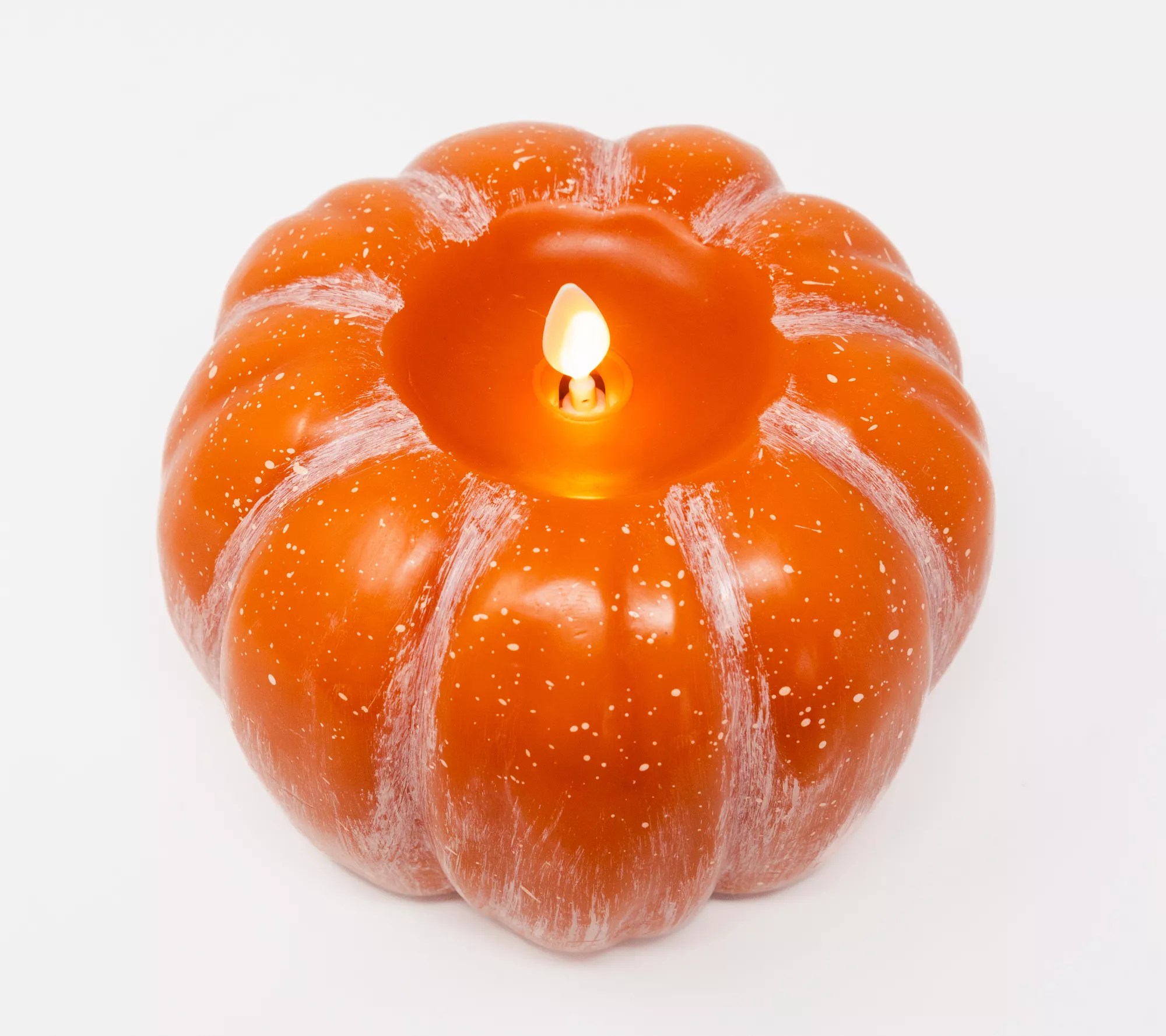 Luminara Pumpkin Figural Flameless Candle withRemote Control