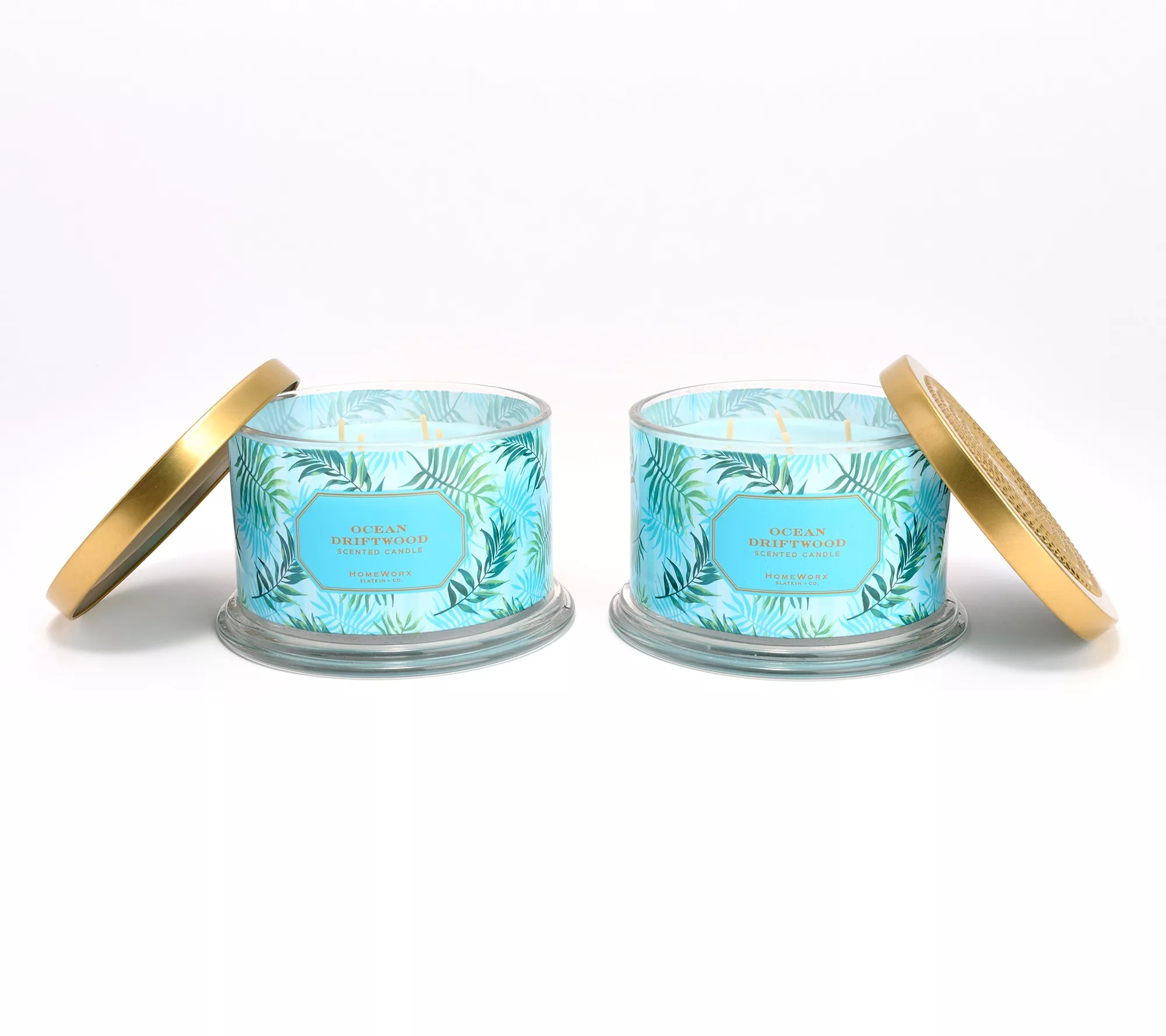 HomeWorx by Slatkin & Co. Set of 2 18oz Ocean Driftwood Candles