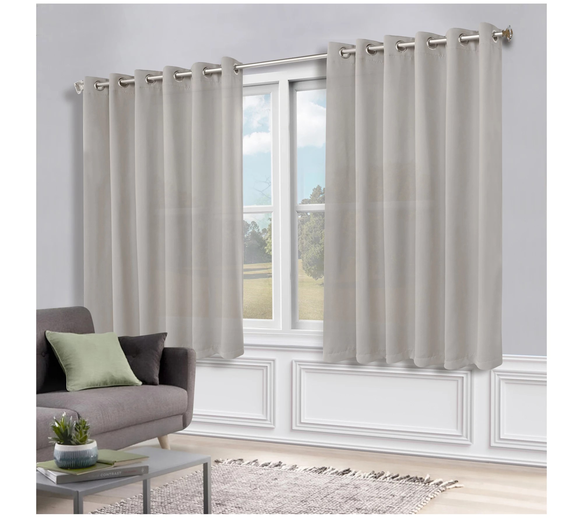 Superior Solid Room Darkening Curtains Set 70x63