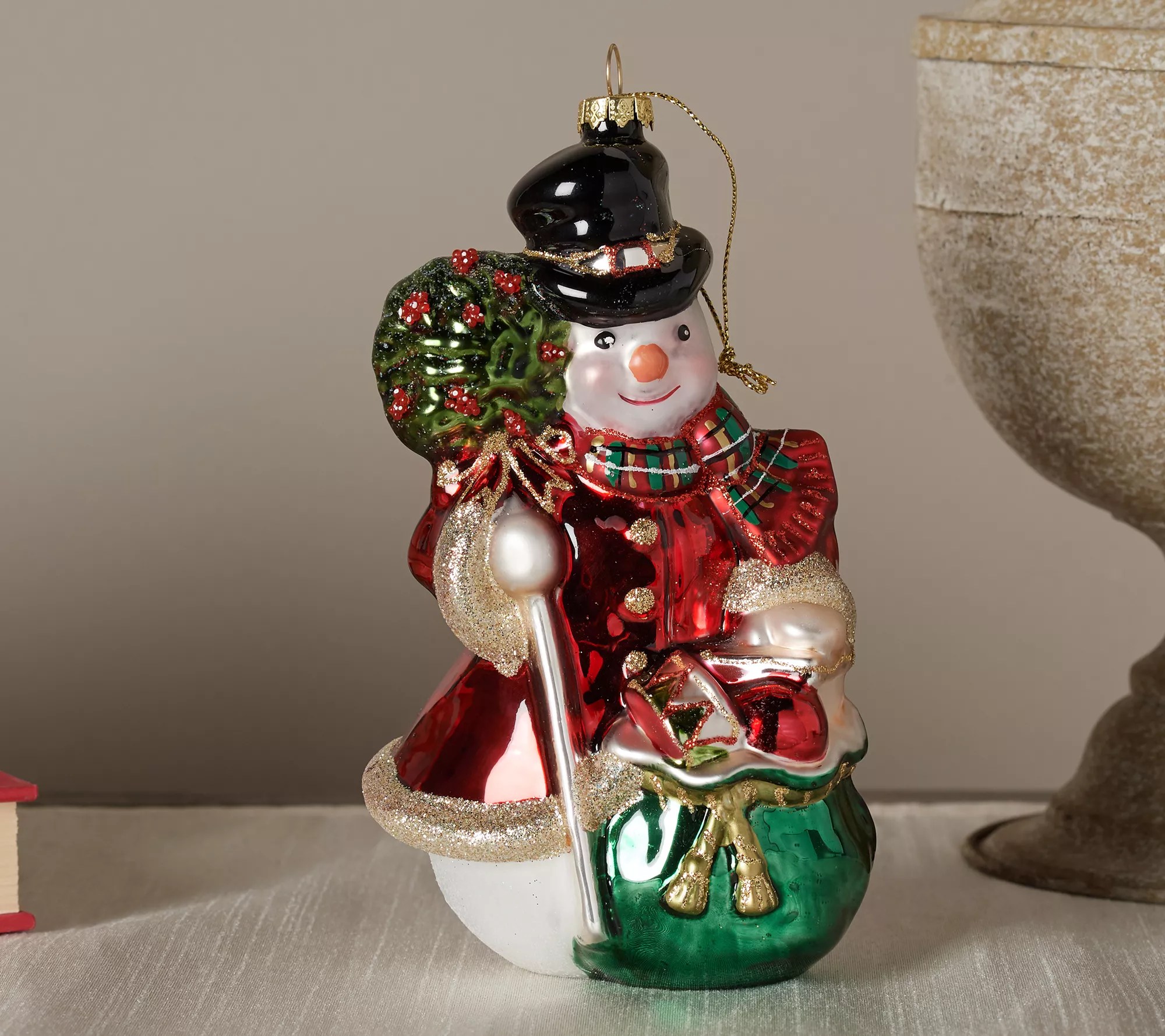 Set of 4 Glass Blown Ornaments with Gift Boxes by Valerie