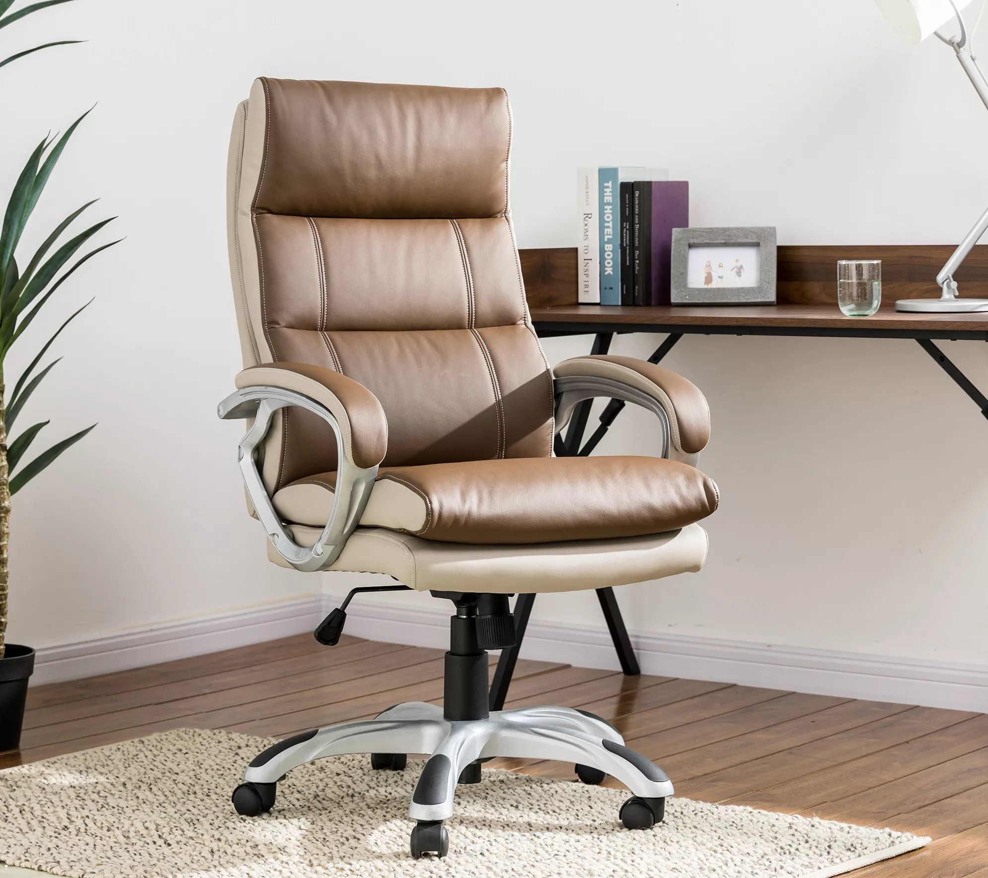 Glitzhome Executive Adjustable Height Swivel Office Chair