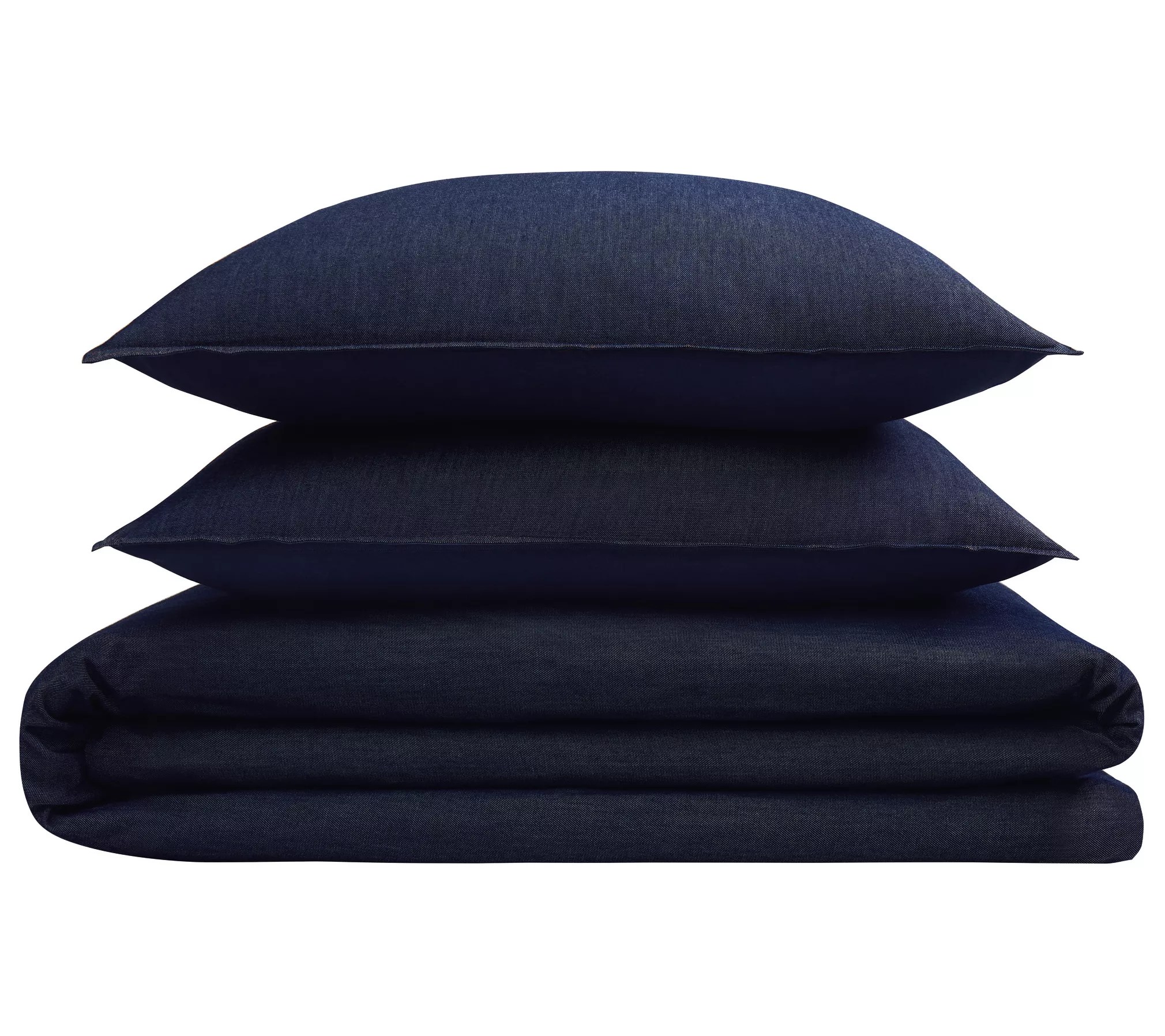 FRYE Cotton Denim Full/Queen 3Piece Duvet Cover Set