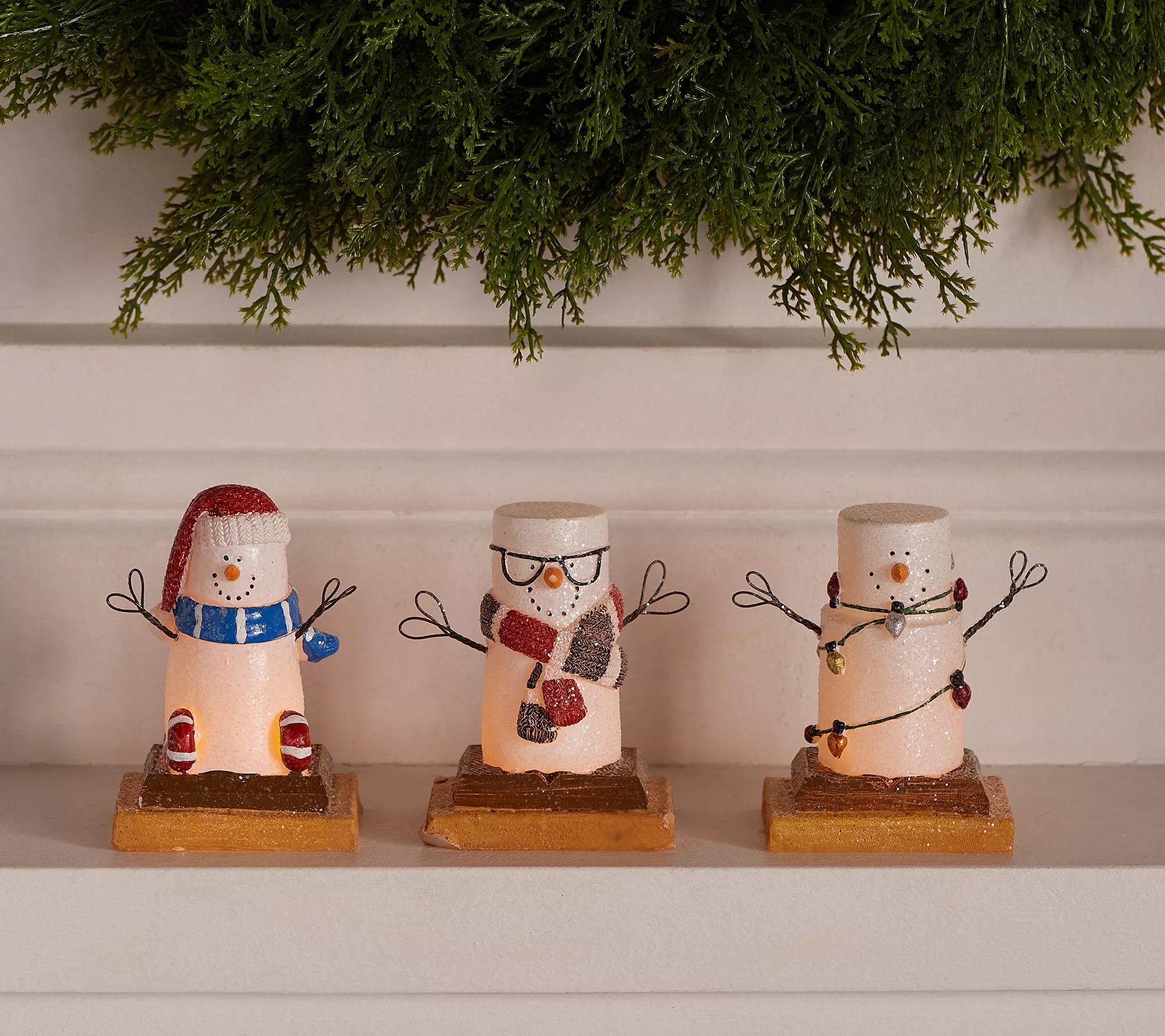 Candle Impressions Set of 3 Happy Smores Snowmen