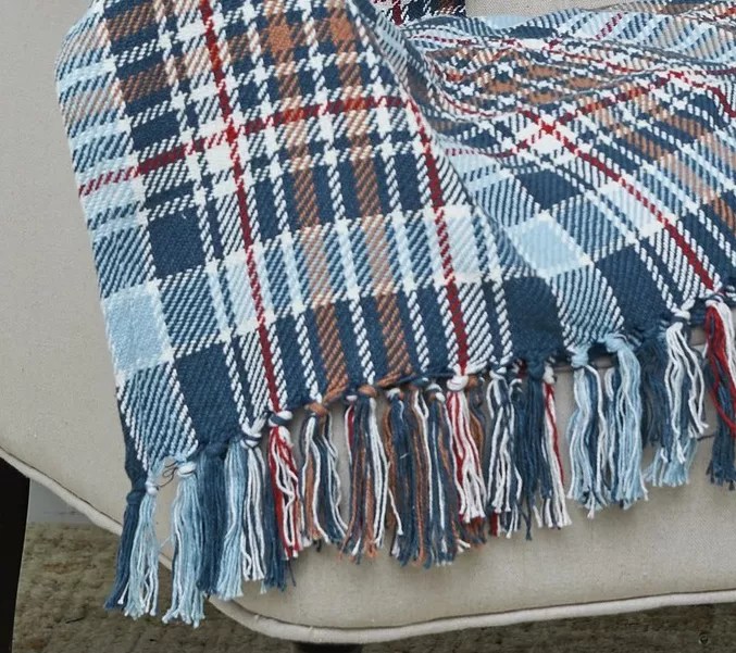 Lawson Lake Plaid 50" x 60" Throw Blanket by Valerie