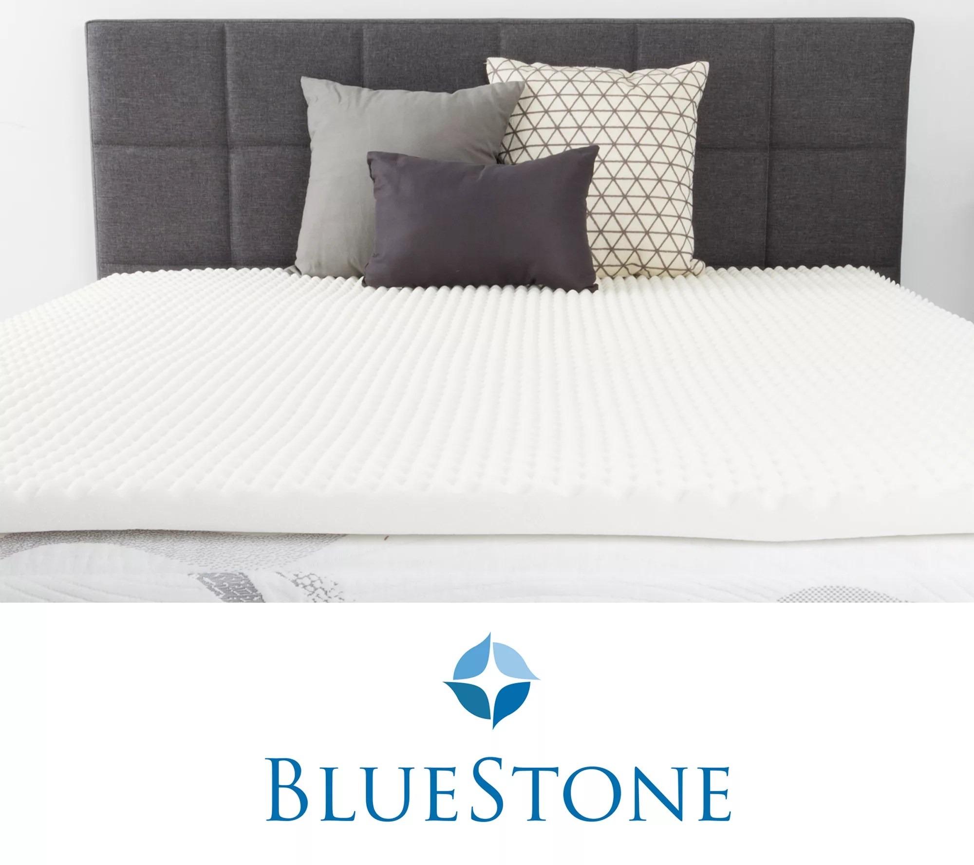 Bluestone Egg Crate 2" King Memory Foam Mattress Topper