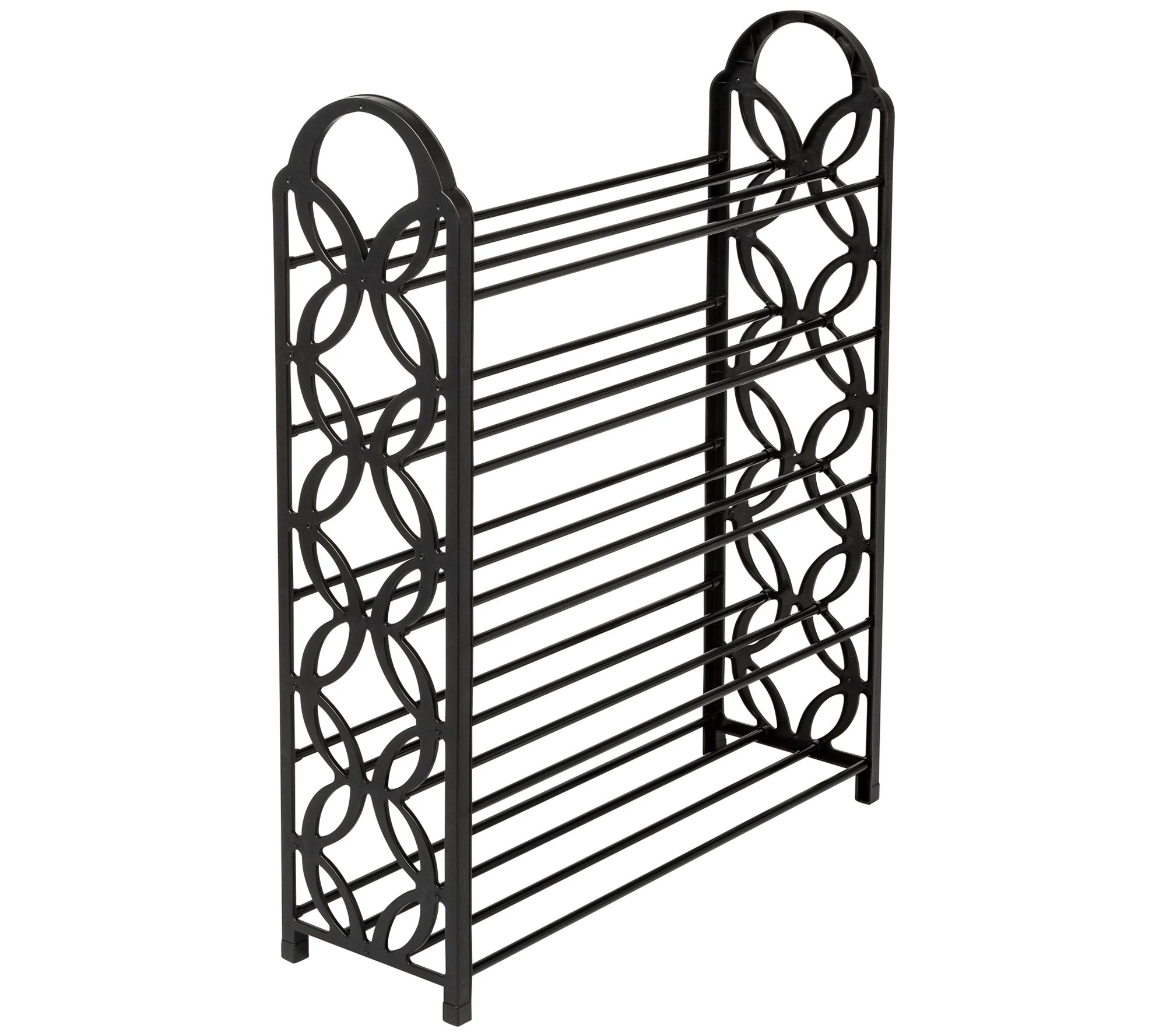HoneyCanDo 5Shelf Lightweight Black Shoe Rack