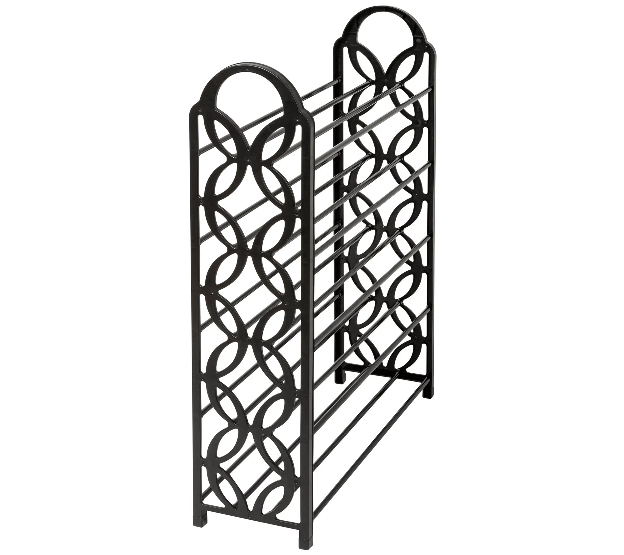 HoneyCanDo 5Shelf Lightweight Black Shoe Rack