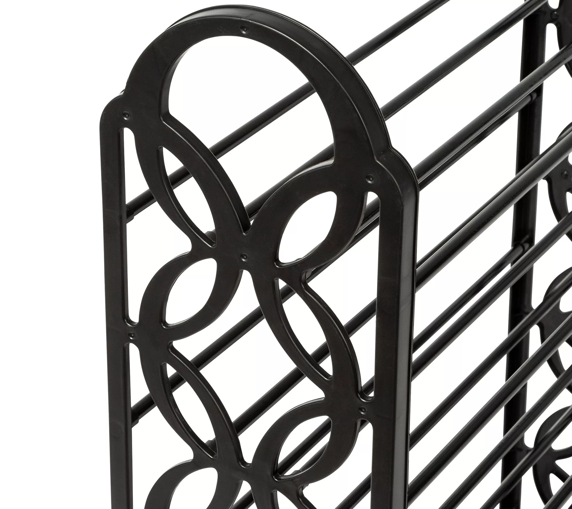 HoneyCanDo 5Shelf Lightweight Black Shoe Rack