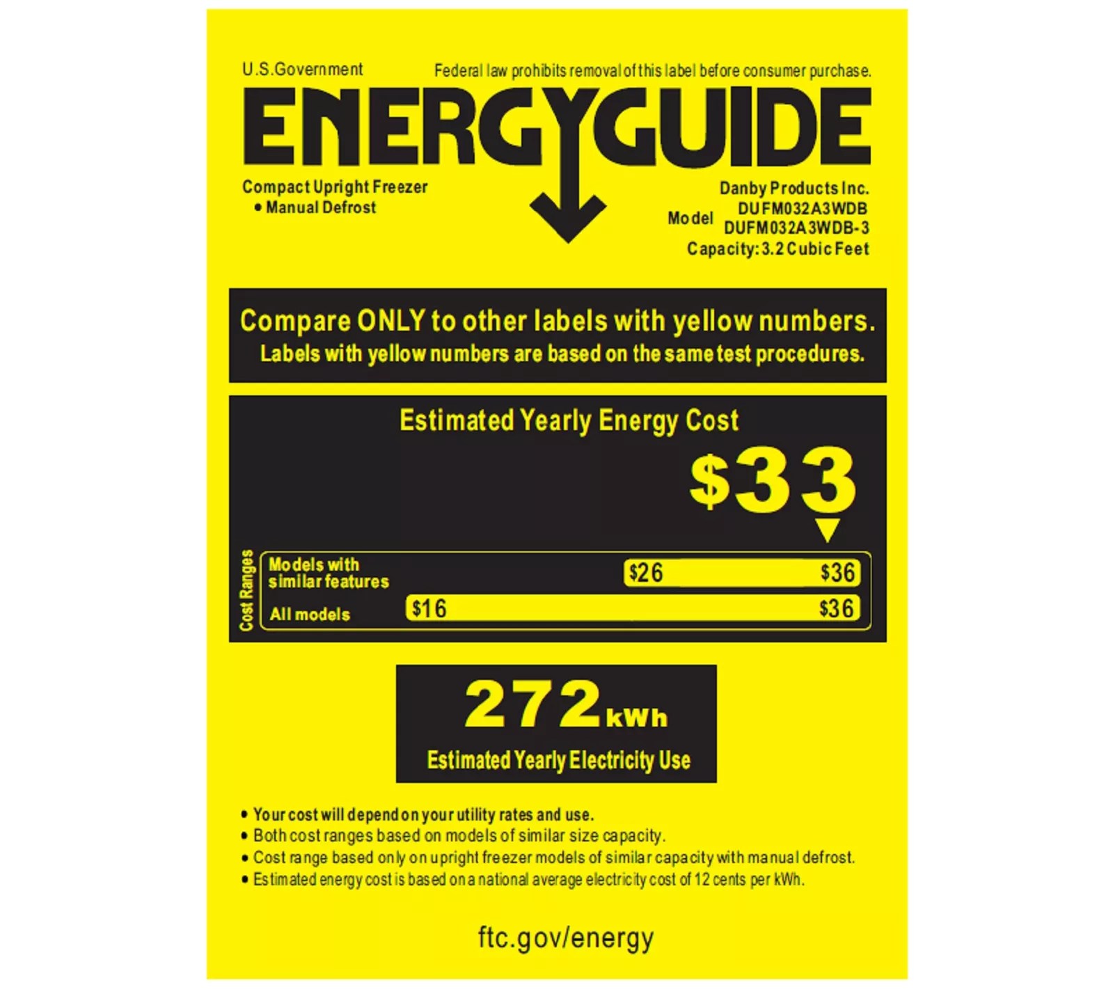 Danby 3.2 cu. Ft. Upright Freezer