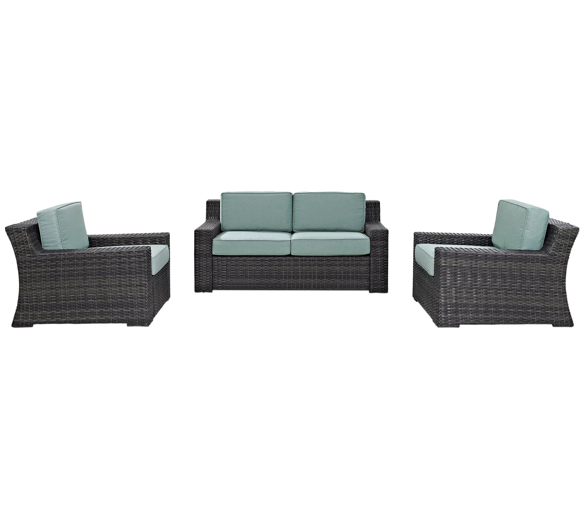 Beaufort Love Seat and Two Outdoor Chairs