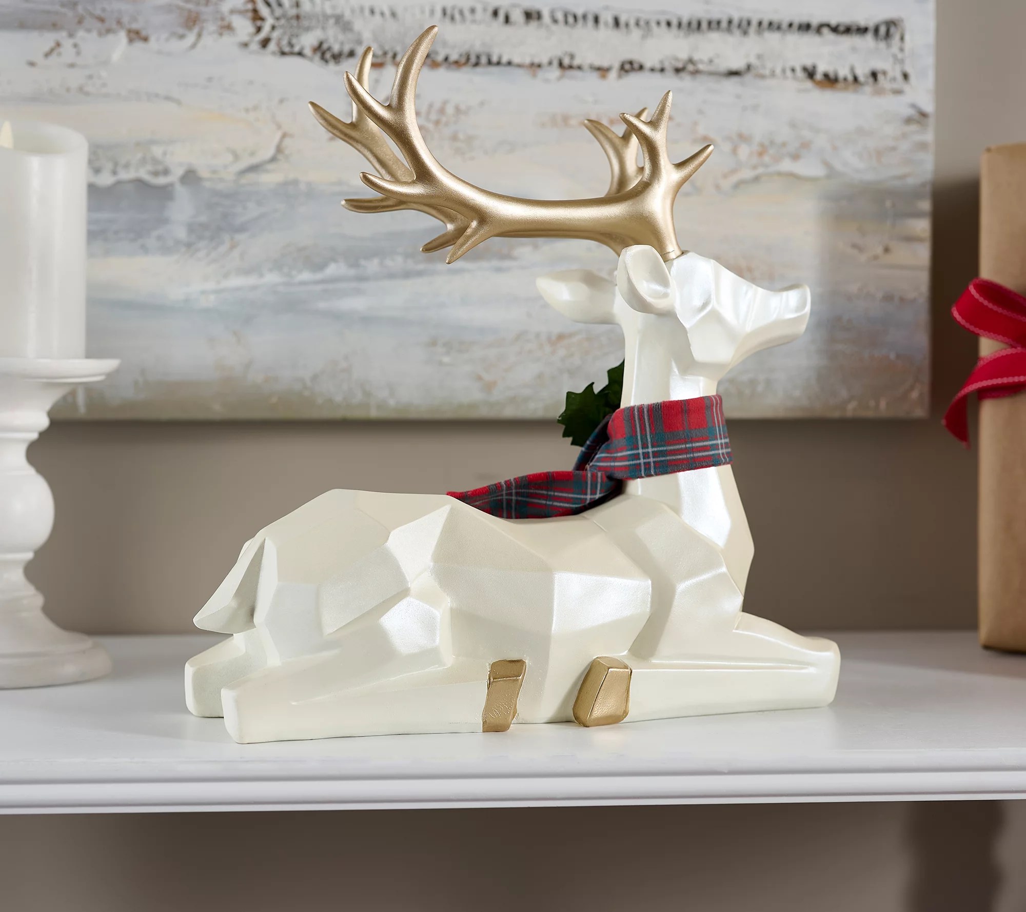Scott Living 13" Resin Metallic Tabletop Reindeer