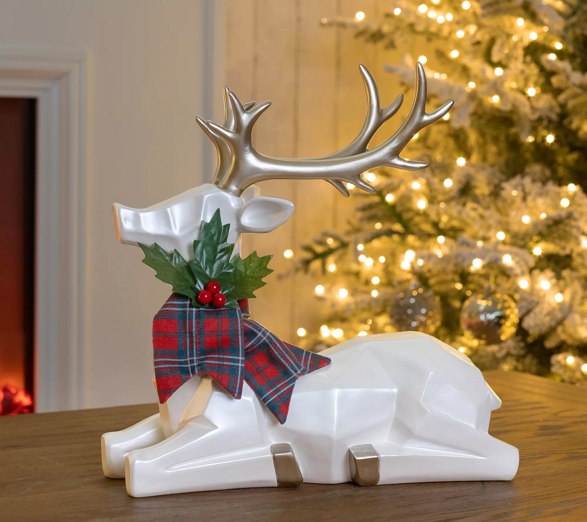 Scott Living 13" Resin Metallic Tabletop Reindeer