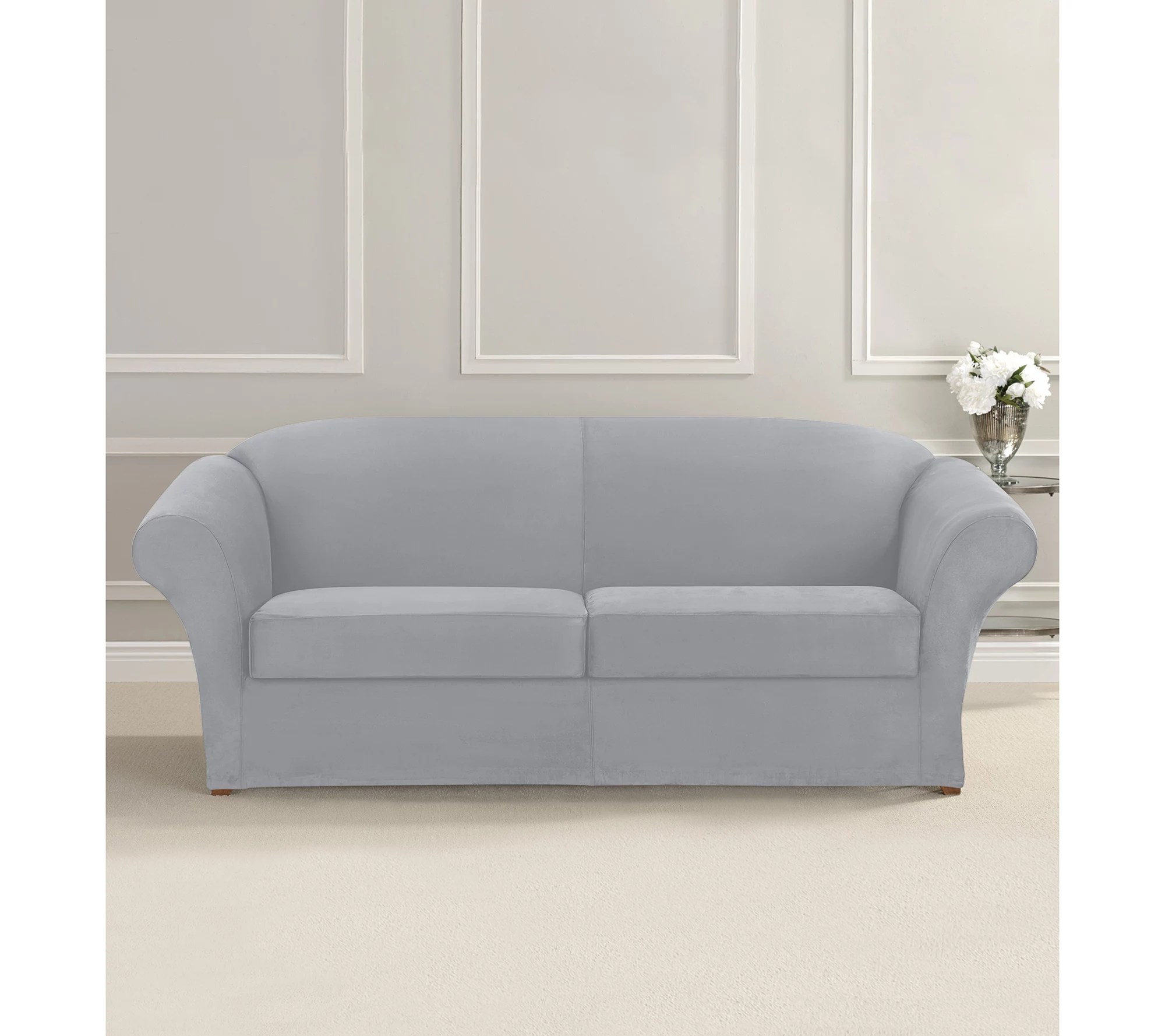 SureFit Ultimate Stretch Suede 3Piece Sofa Slipcover