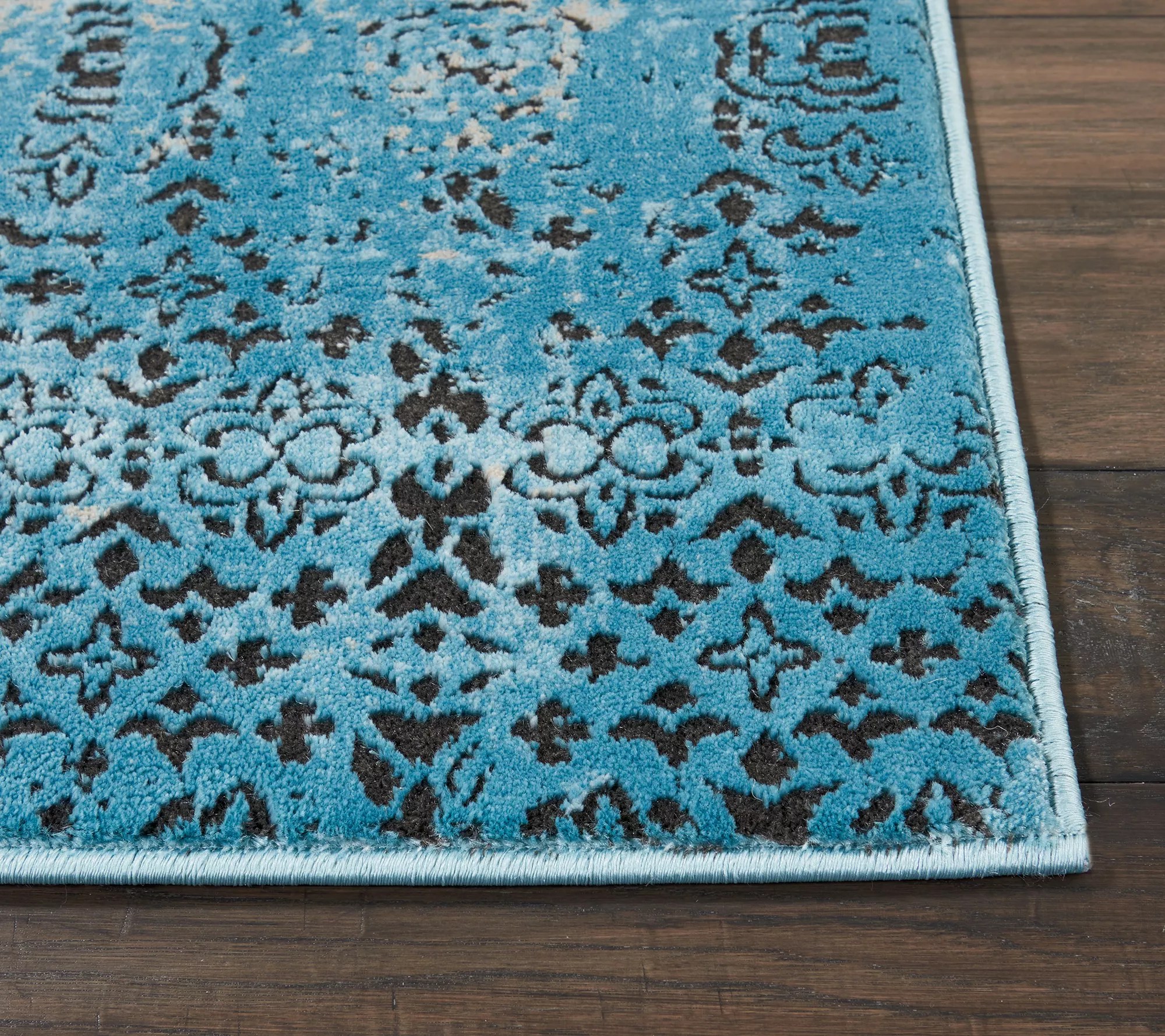 Nourison Karma Blue 6'7" x 9'6" Area Rug