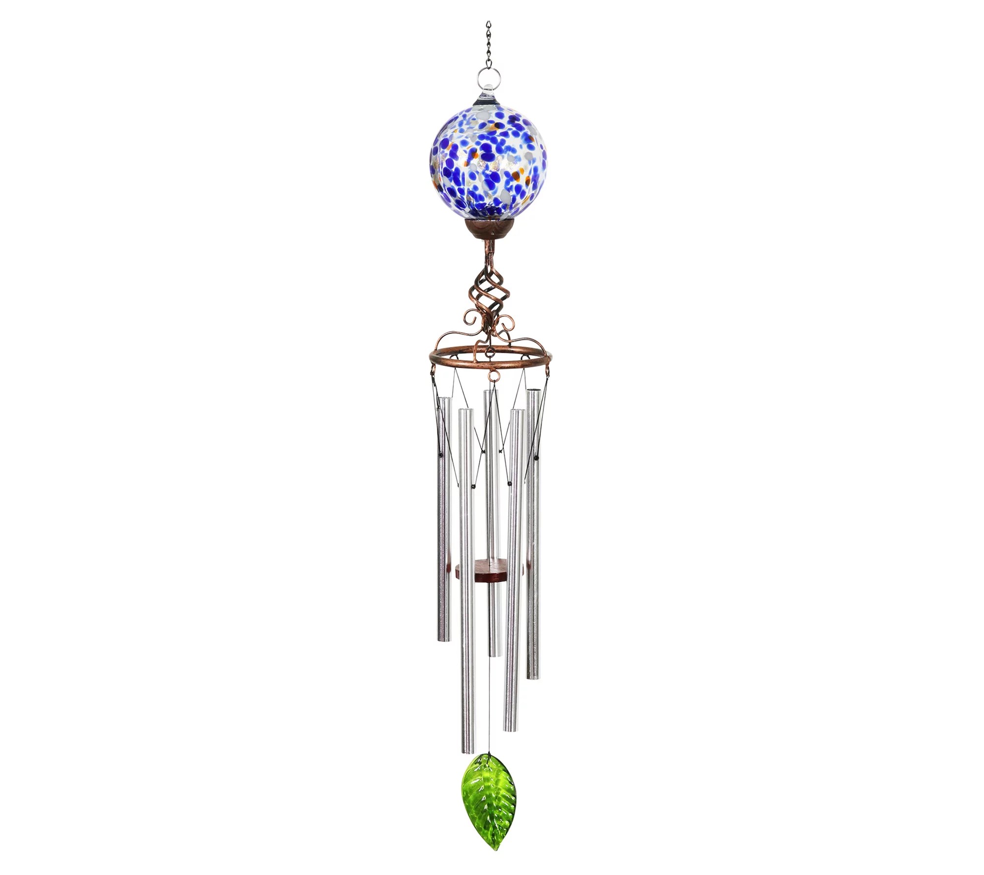 Solar Glass/Metal Wind Chime by Exhart