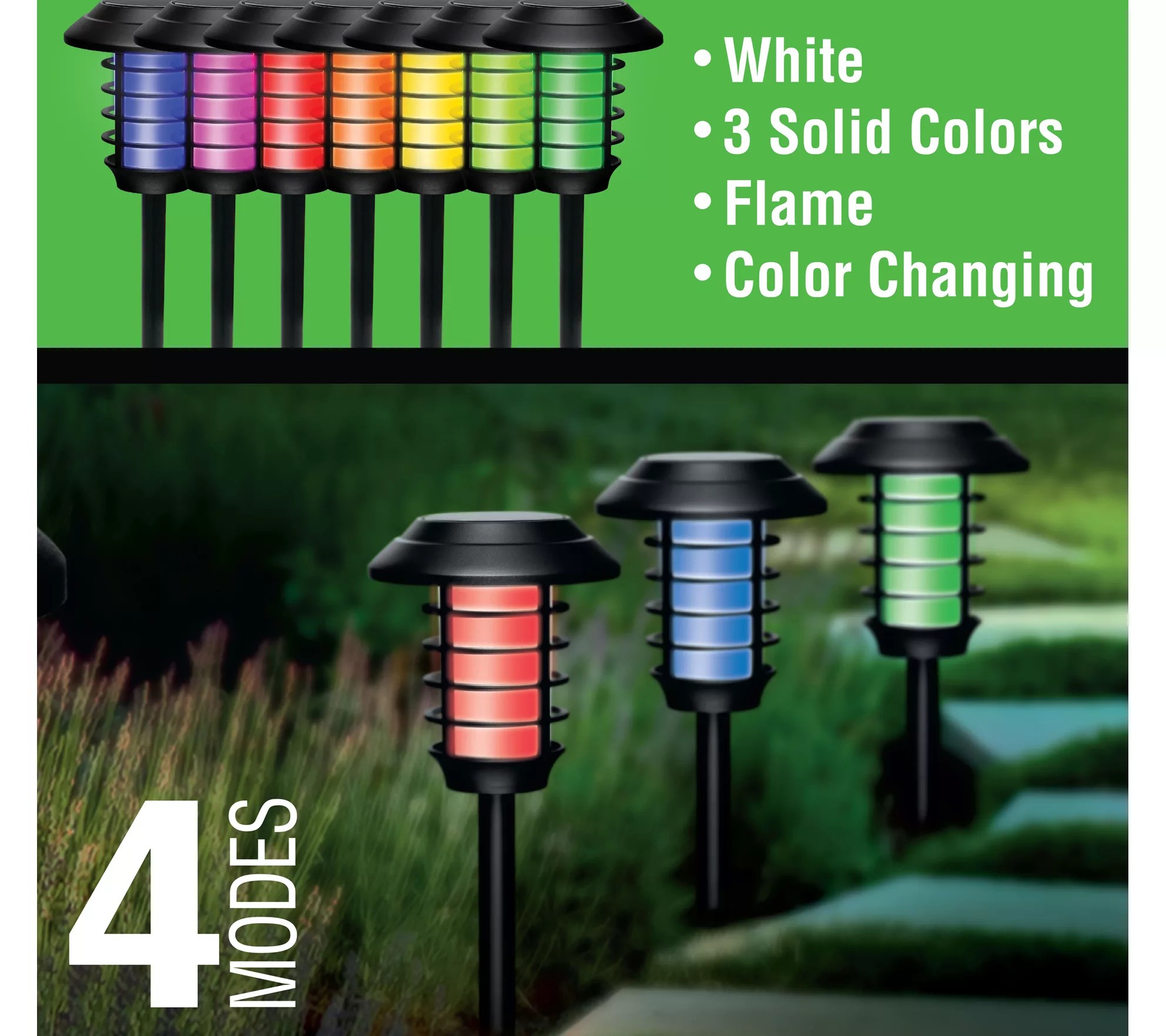 Bell + Howell Color Changing Solar Powered Pathway Lights 8 pk