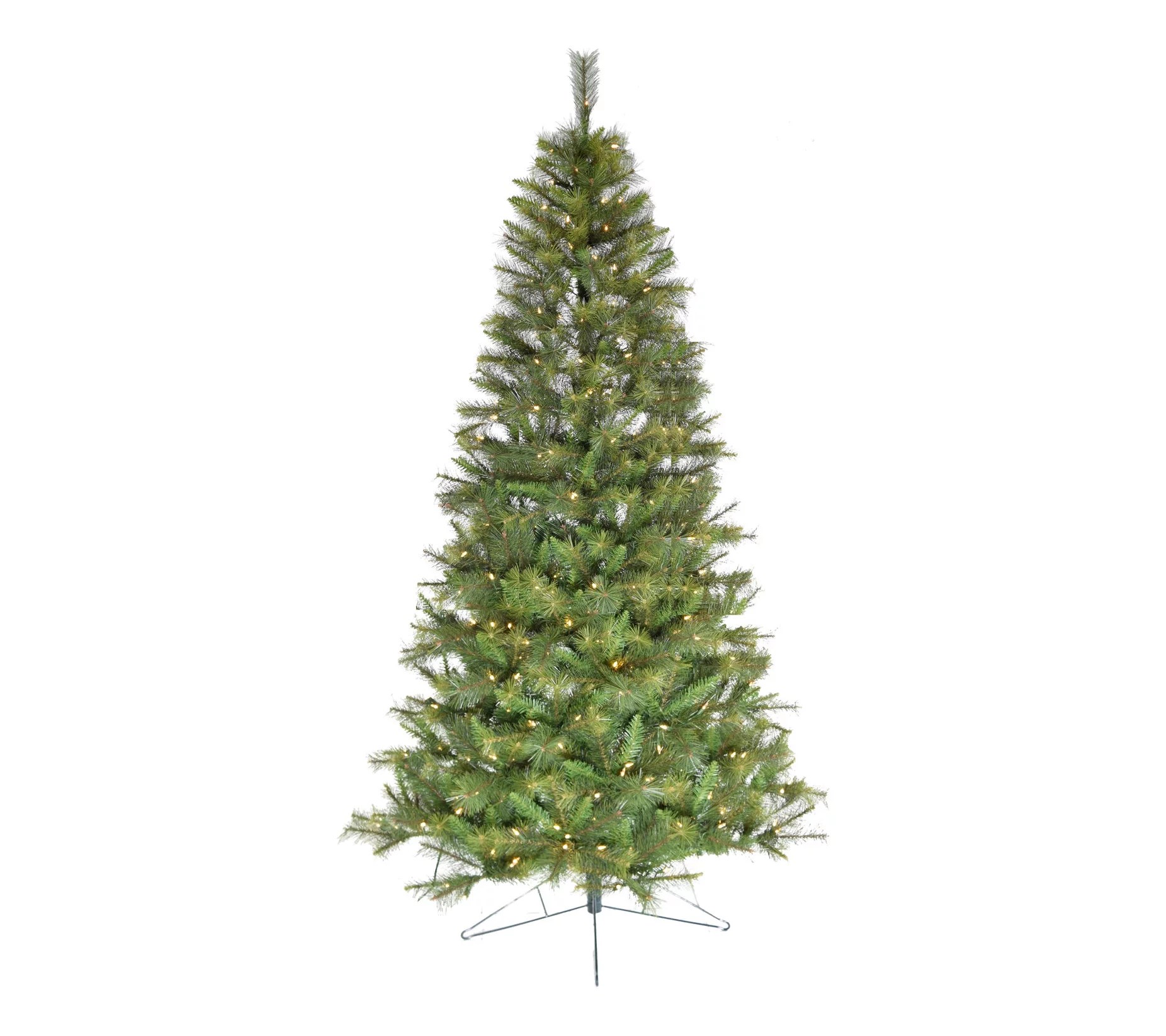 Christmas Time 7.5ft. Half Tree with Warm Whit e LED Lighting