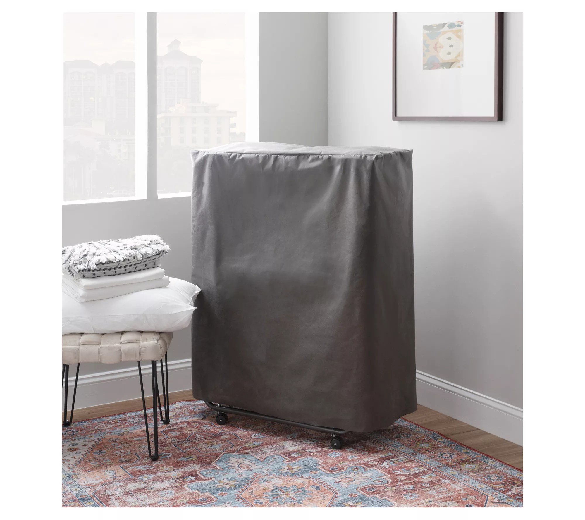 Linon Home Decor Twin Rollaway Folding Bed with Cover