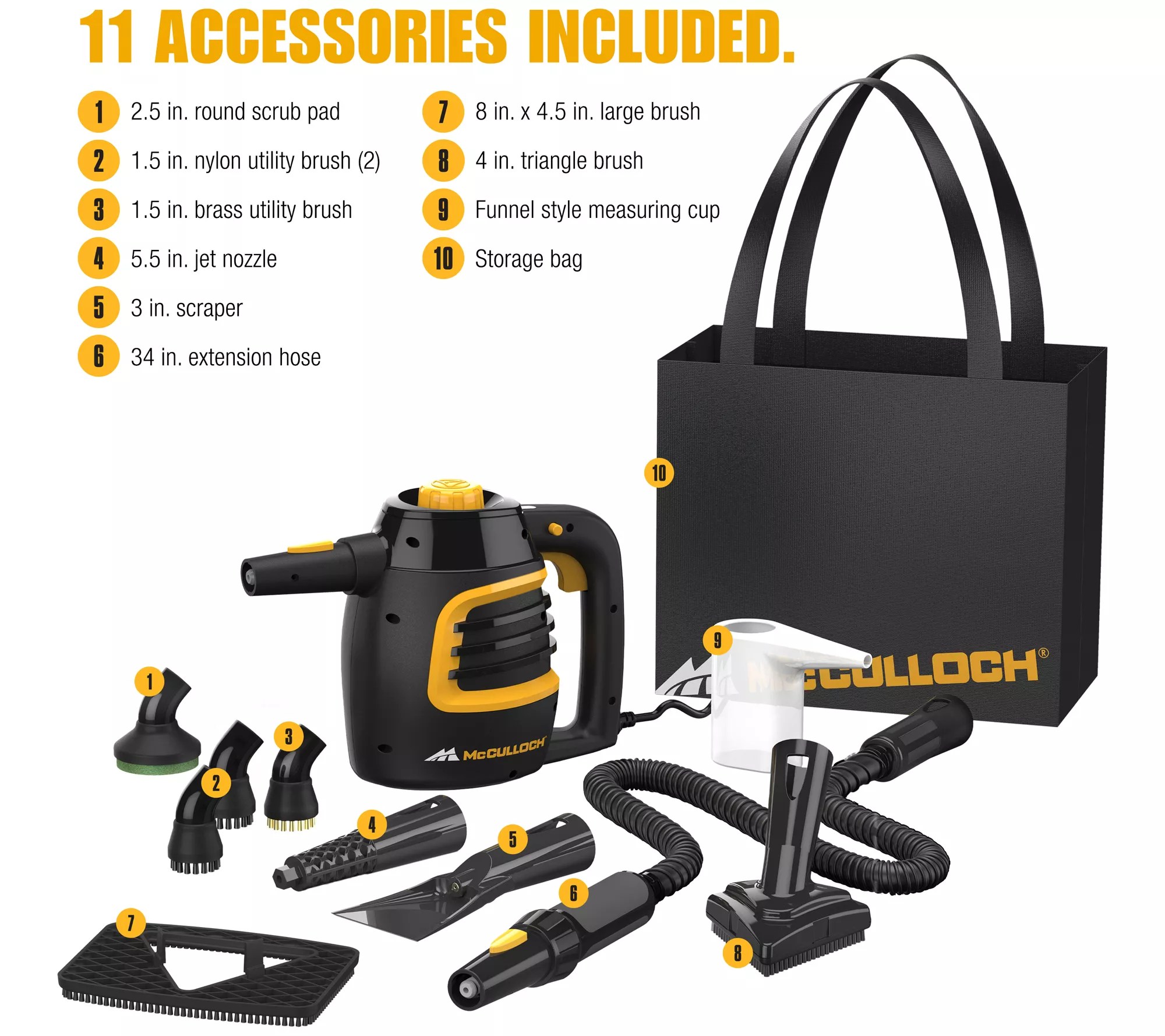 McCulloch MC1230 Handheld Steam Cleaner