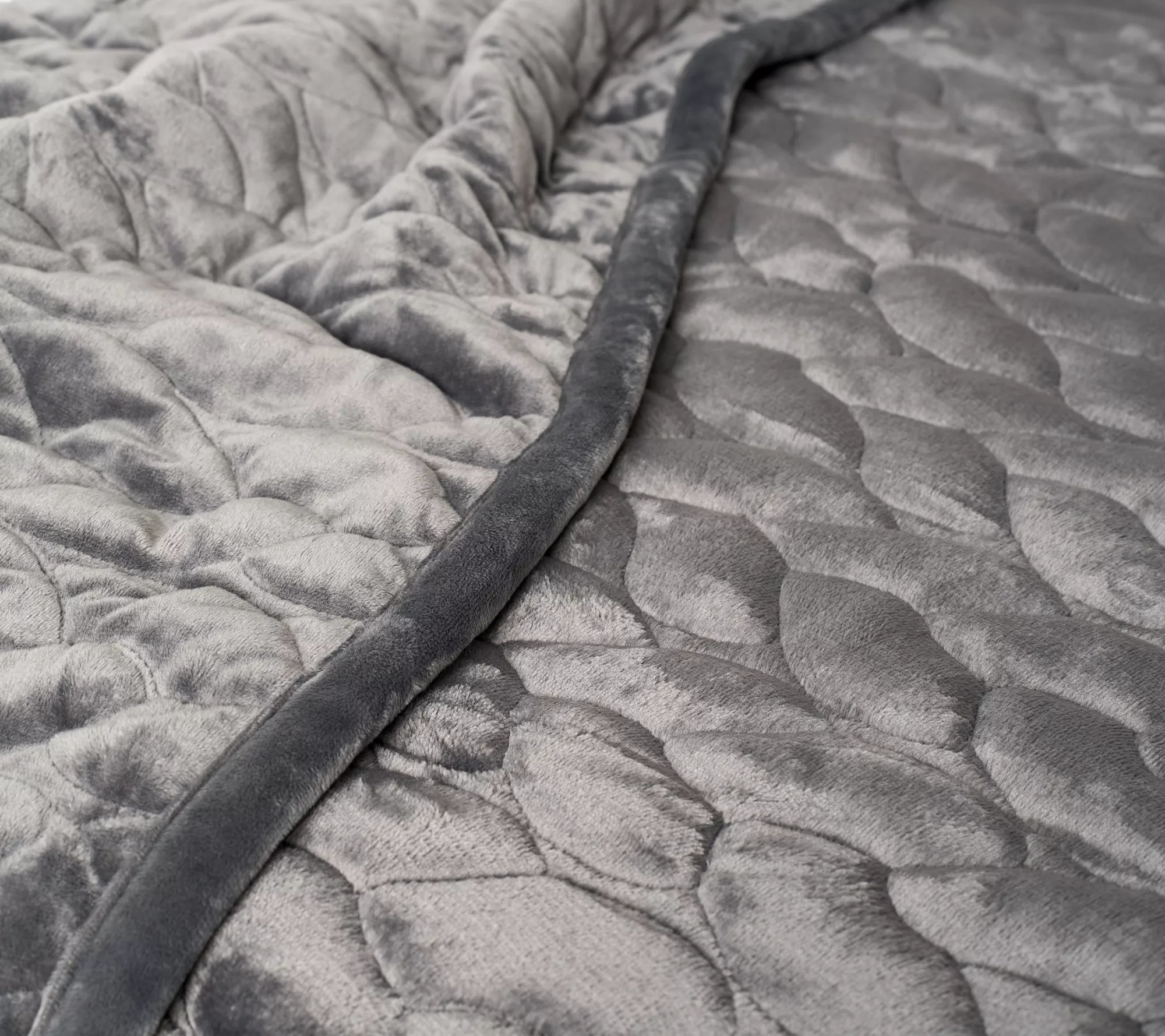Berkshire Blanket Boho Braid Quilted Suedemink Coverlet