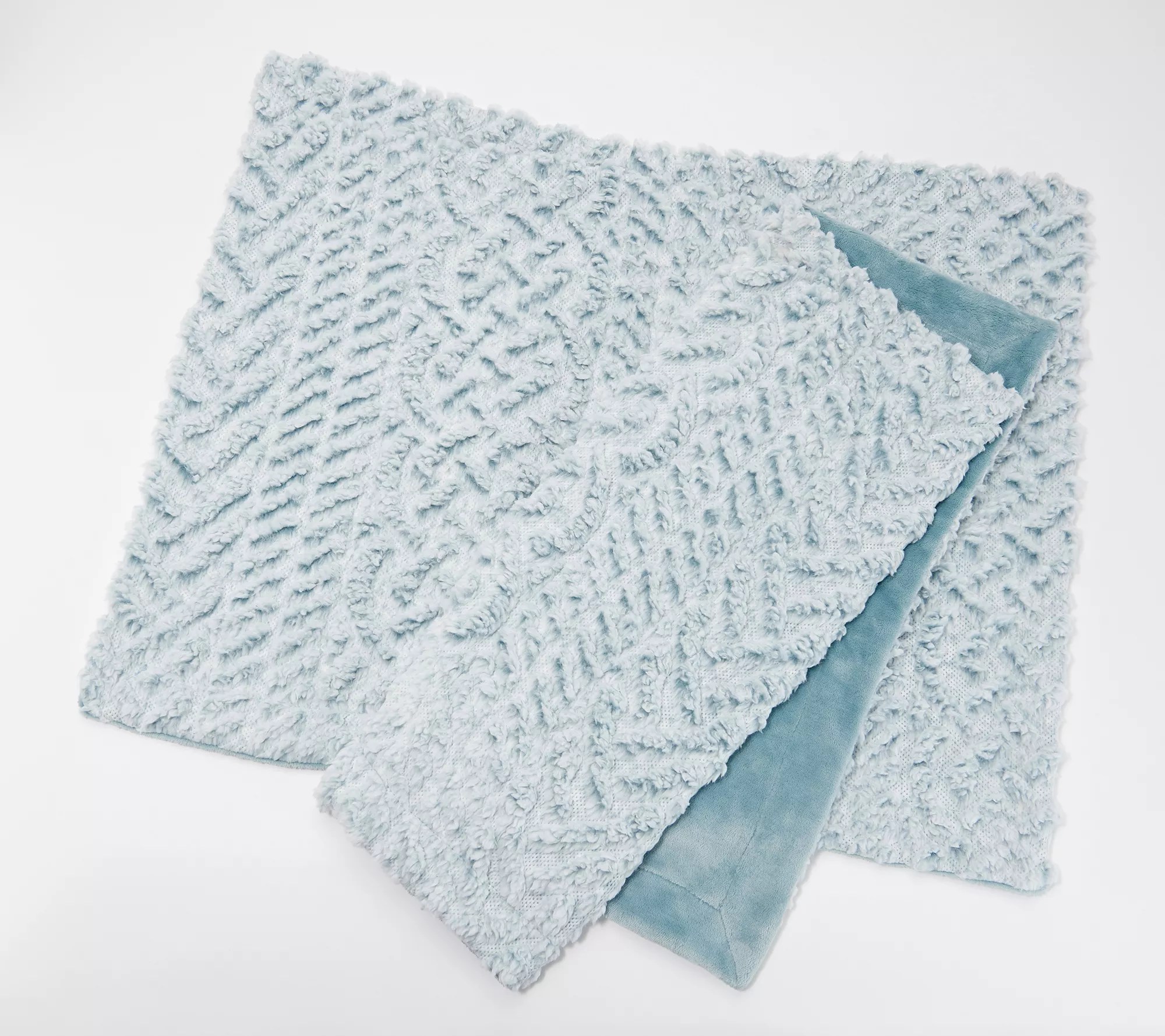 Berkshire Blanket Tipped Sherpa Set of 2 Shams Standard/Queen