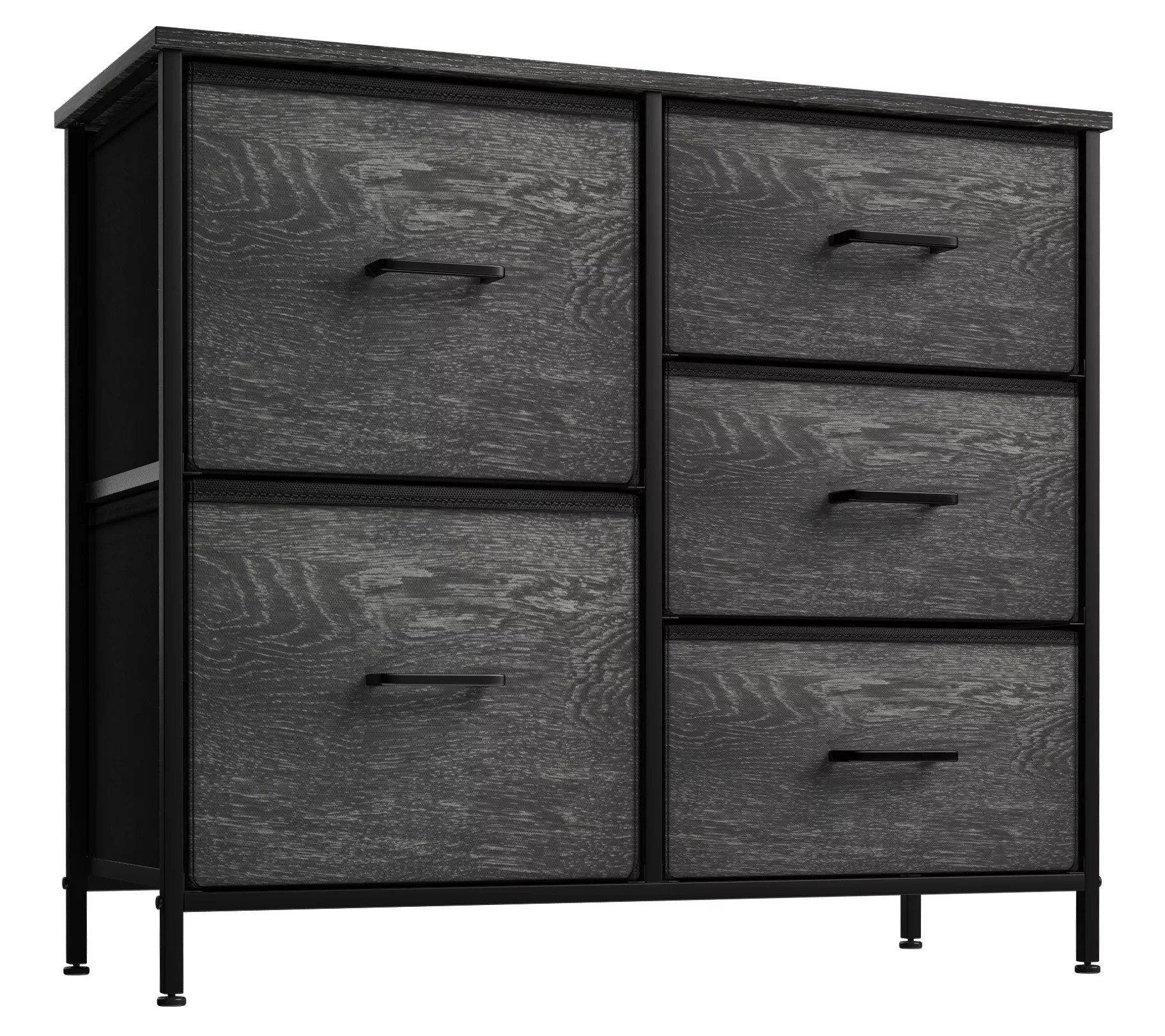 Sorbus Dresser with 5 Faux Wood Drawers