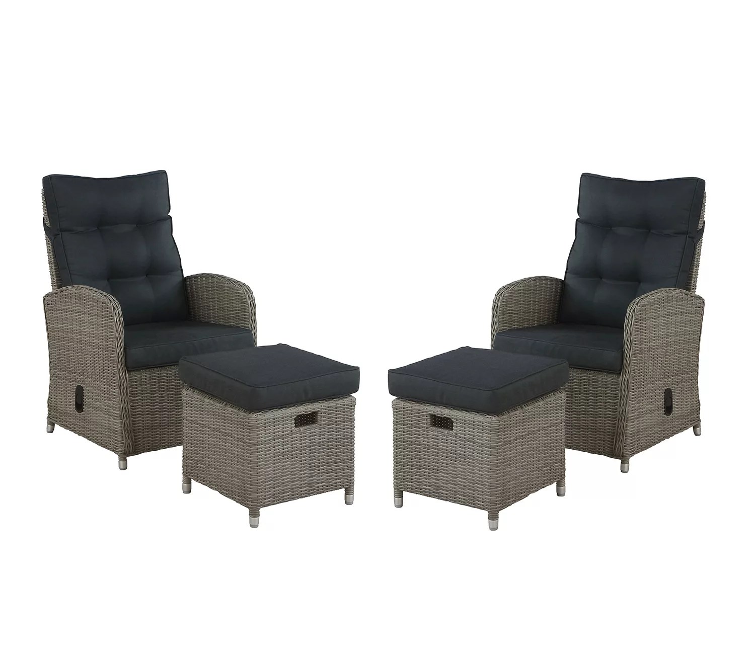 Alaterre Furniture Monaco Reclining Chairs/Ottoman